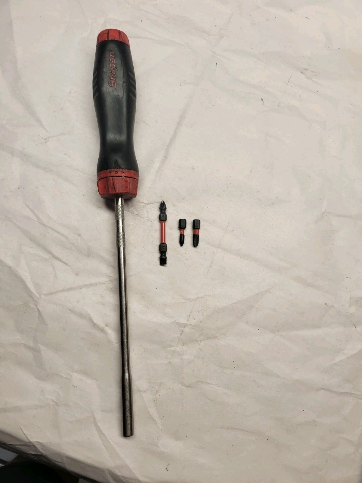 Snap-on Soft Grip Ratcheting Screwdriver SGDMRC4-80 USA Used/Includes 3 Bits