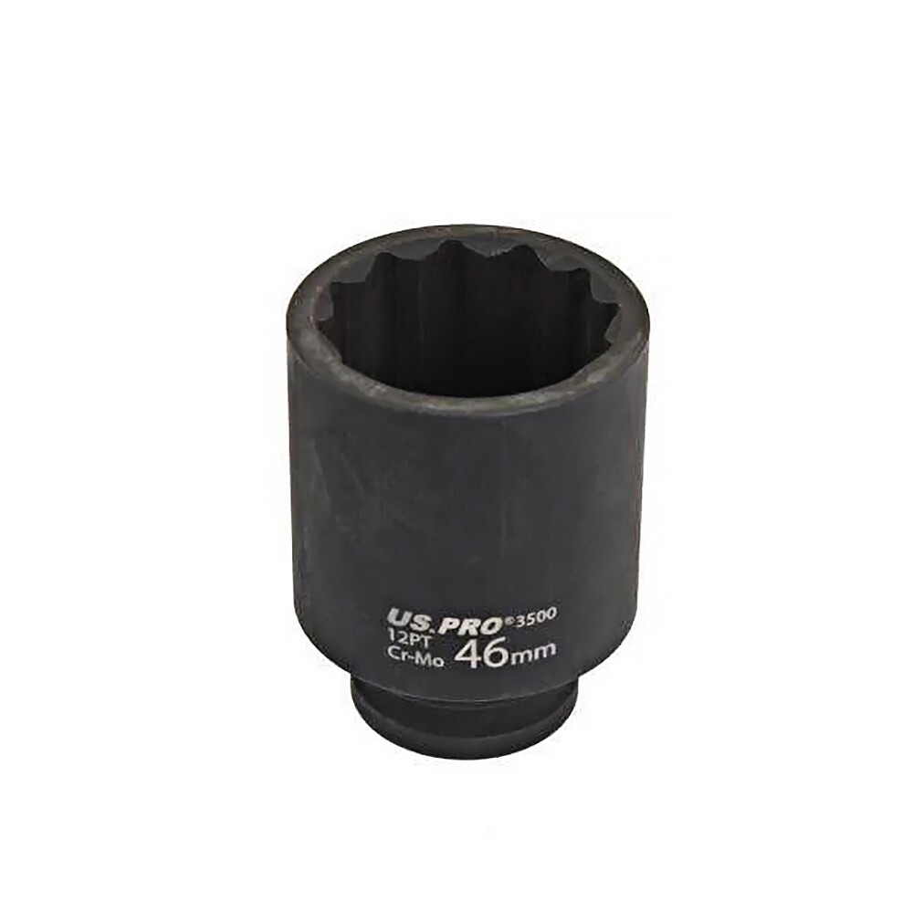 46MM HUB SOCKET DEEP IMPACT SOCKET 1/2 dr 12pt 85 MM 12 POINT AXLE NUT US PRO