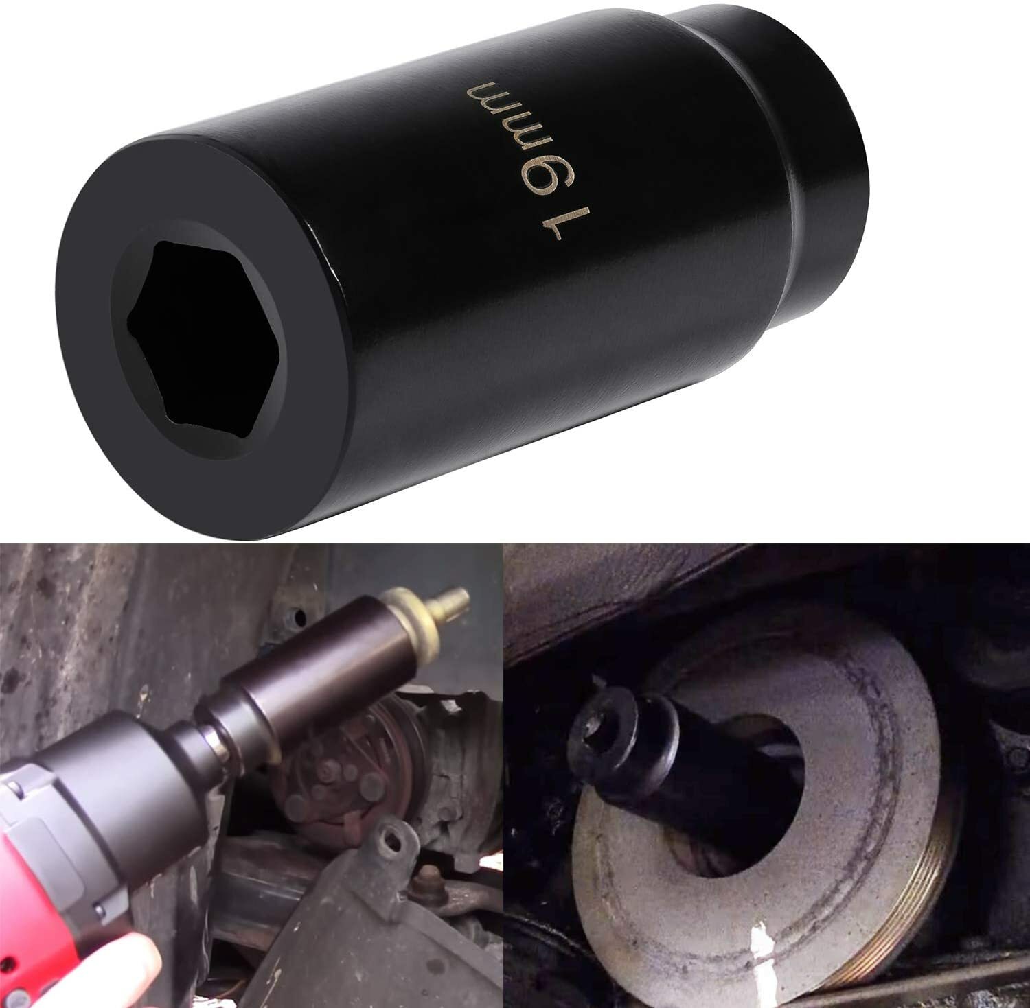 77080 19 mm Harmonic Balancer Socket Tool fit for Honda Engines Heavy Steel