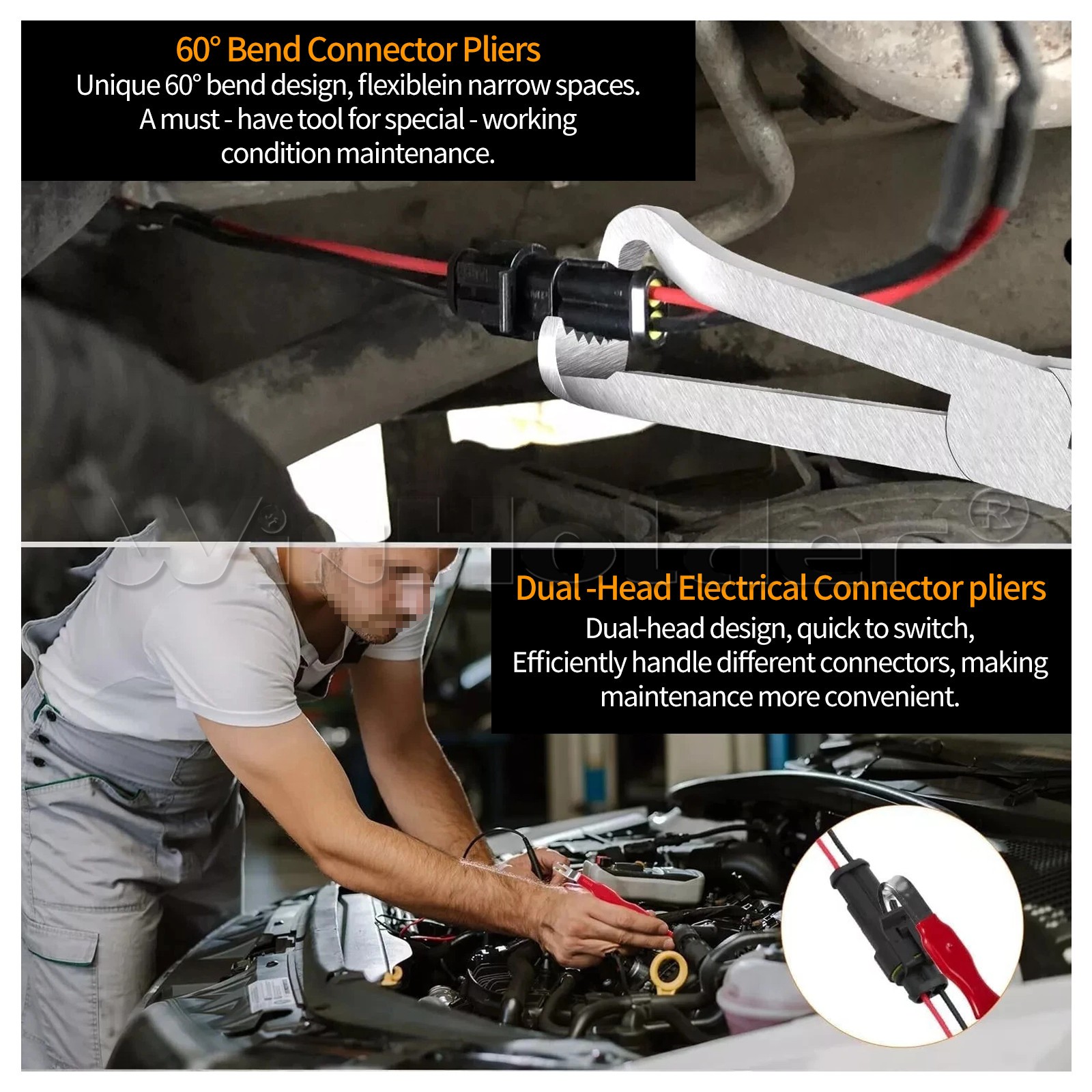 3Pcs Fuel Filter Line Clip Pliers Electrical Disconnect Separator Removal Tool