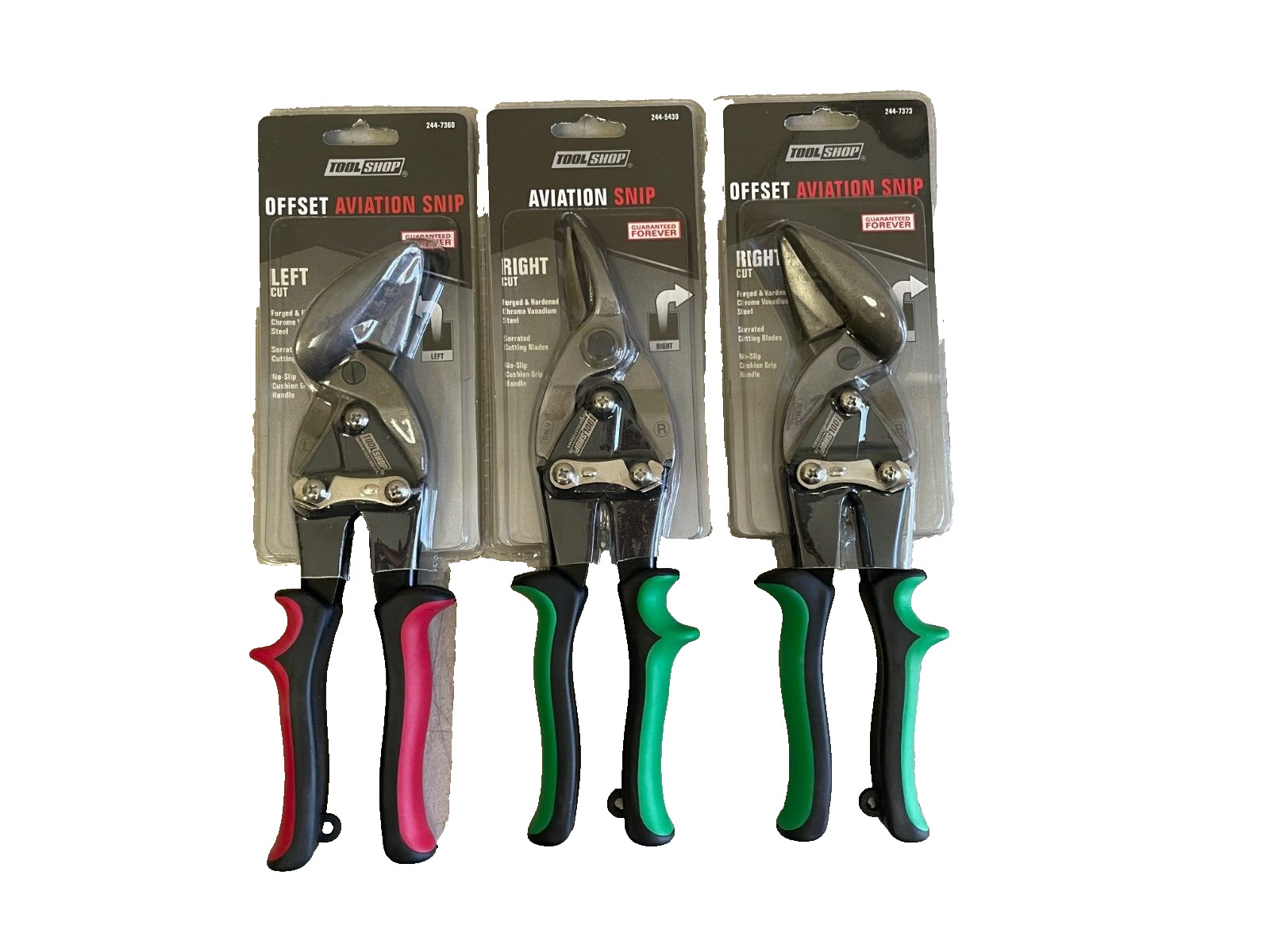 10″ Aviation Tin Snips 3 pc SET Forged Chrome Vanadium #12113