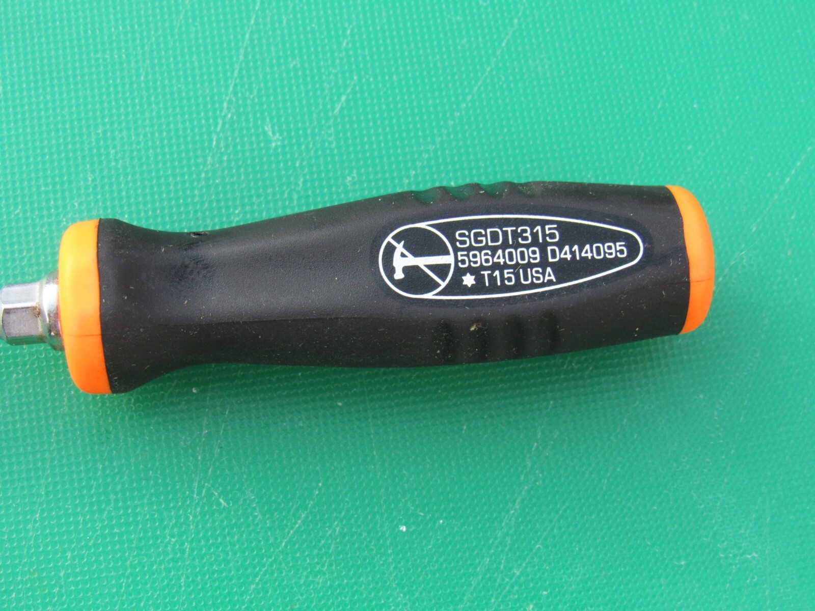 SNAP ON SGDT315 T15 BLACK ORANGE MINI SOFT GRIP HANDLE TORX SCREWDRIVER T 15