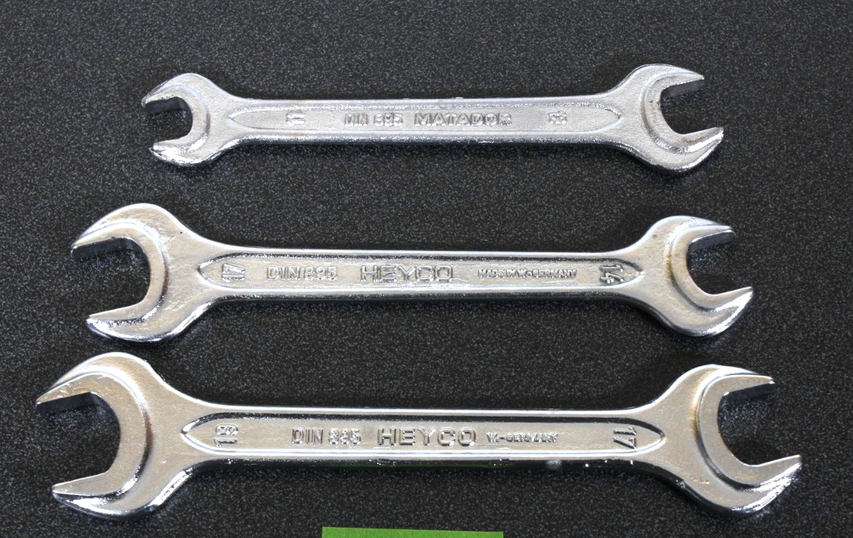 Mercedes-Benz Metric Wrench Set Matador Heyco Open-End 19mm 17mm 14mm 13mm 11mm