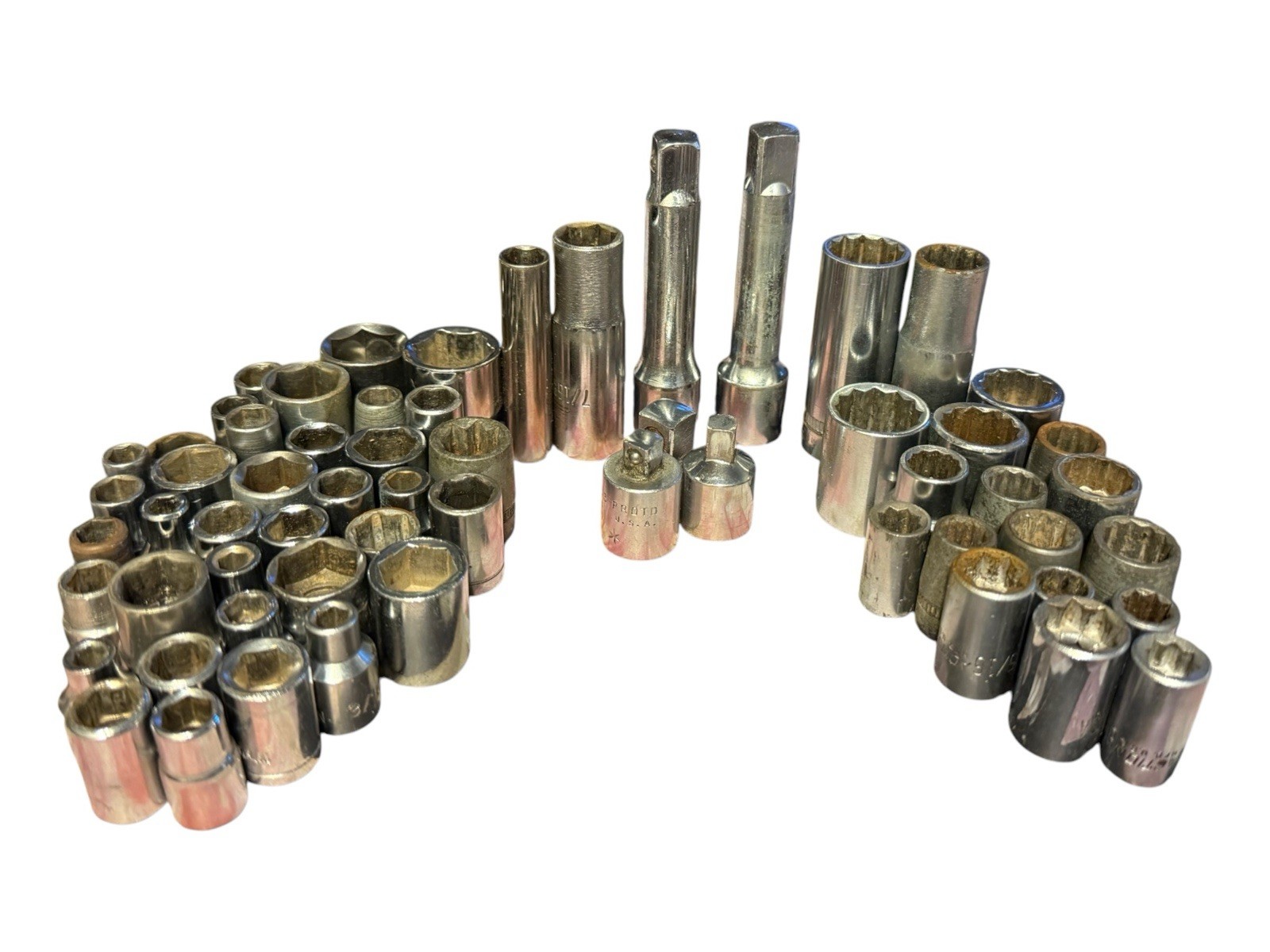 62pc Mixed Socket Lot SAE Metric 6Pt 8Pt 12Pt Deep Torx