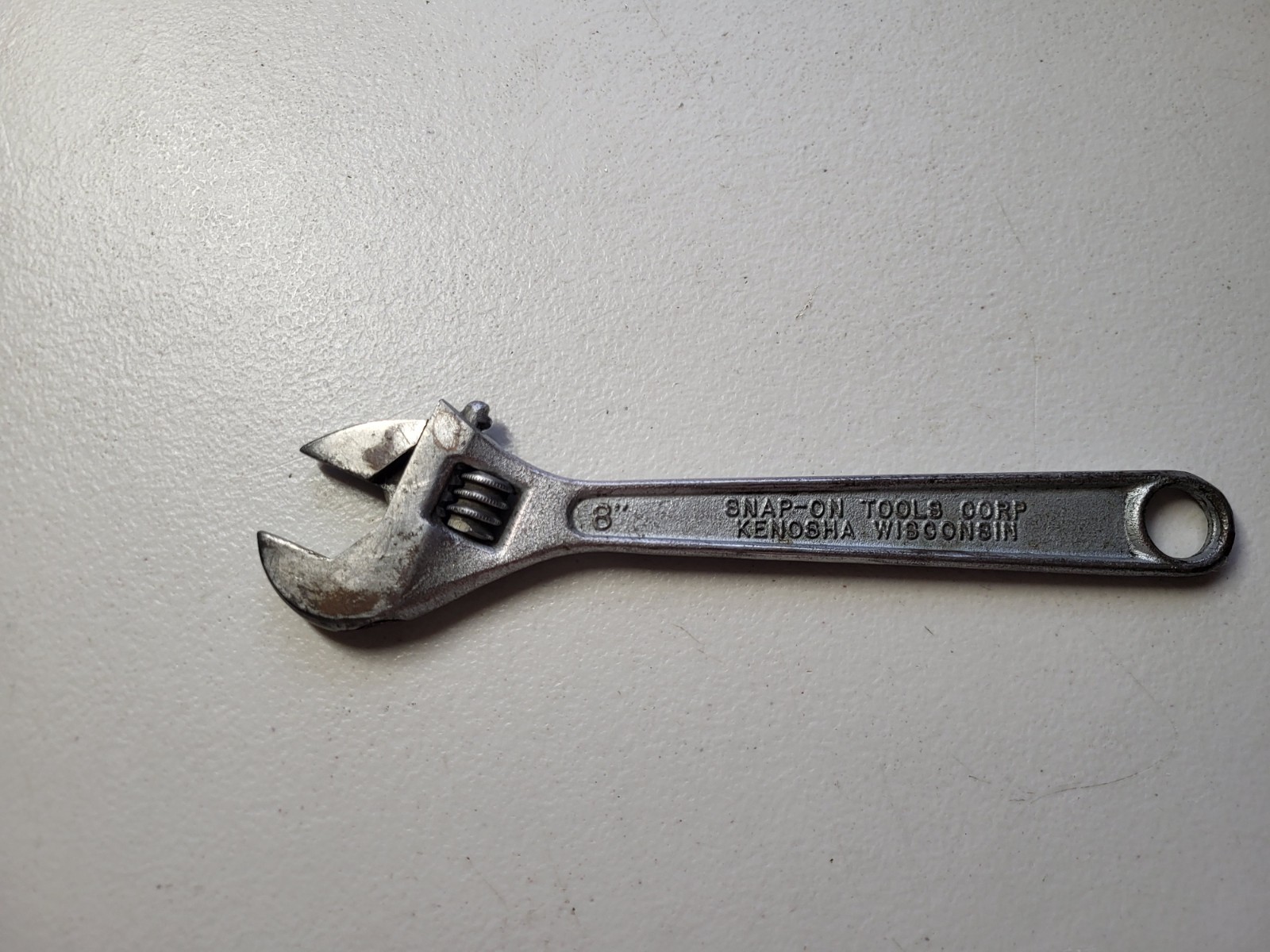 Vtg Snap-On Blue-Point 12″ Forged Alloy Steel Adjustable Wrench 3/8″ – 1-3/8″ VG