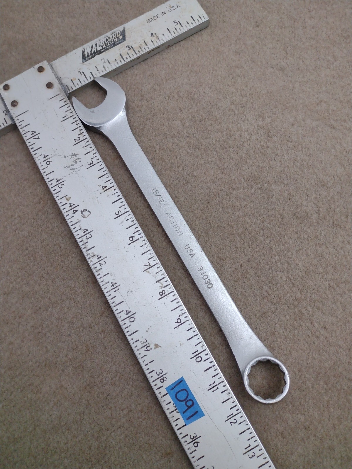 Action USA 15/16″ Combination Wrench 12pt 34030 SAE Standard Tools Chrome Made .