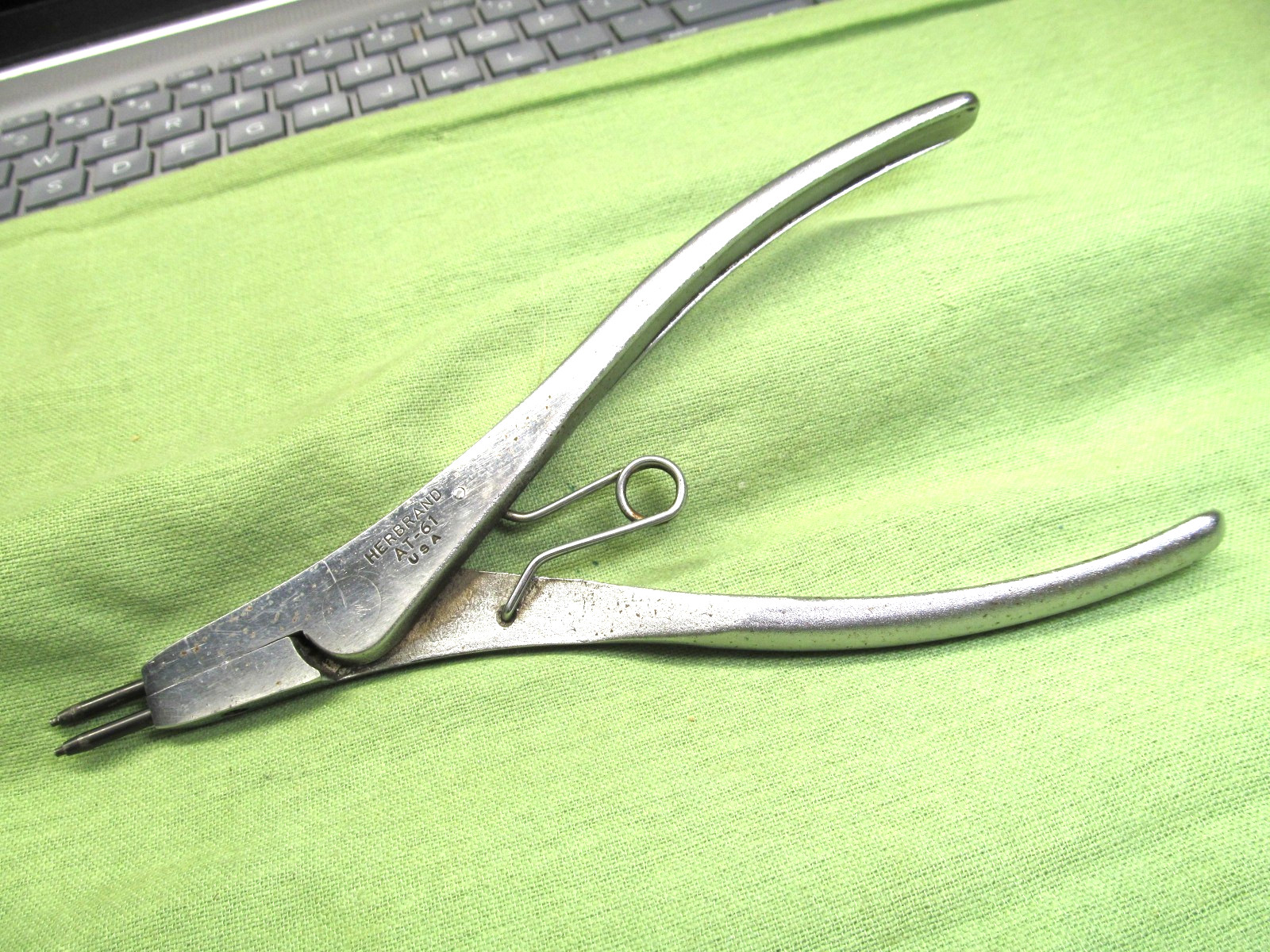 Vtg. Herbrand AT-61 External Snap Ring Pliers – Made in USA – Nice Shape