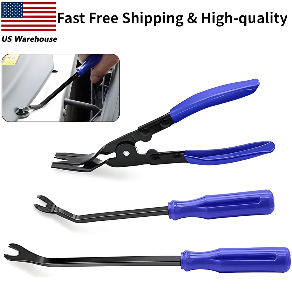 3PCS Auto Trim Clip Remover Tool Removal Pliers Fastener Door Panel Retainer Set