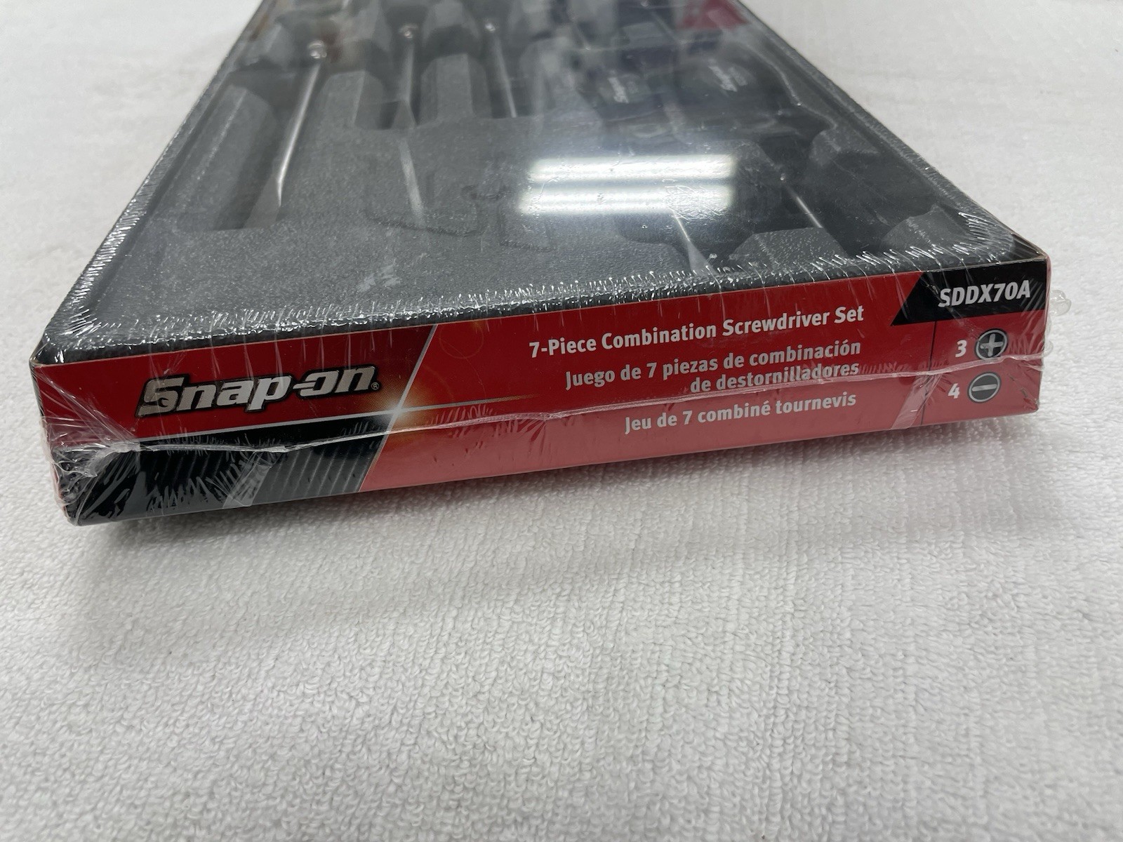 NEW Snap On Combination Screwdriver Set 7 Pcs. Black Hard Handles SDDX70A