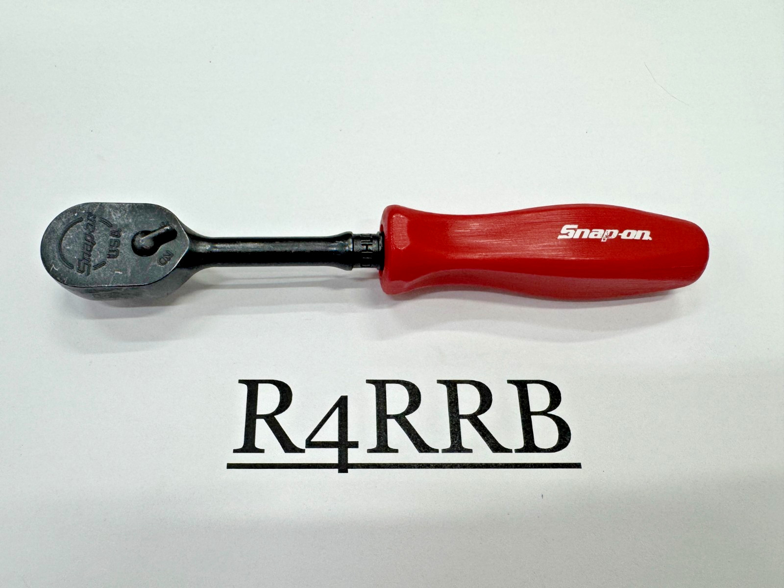 Snap-on Tools RARE CLASSIC RED 1/4″ Drive Hard Grip Black Fixed Ratchet GTHLD72R