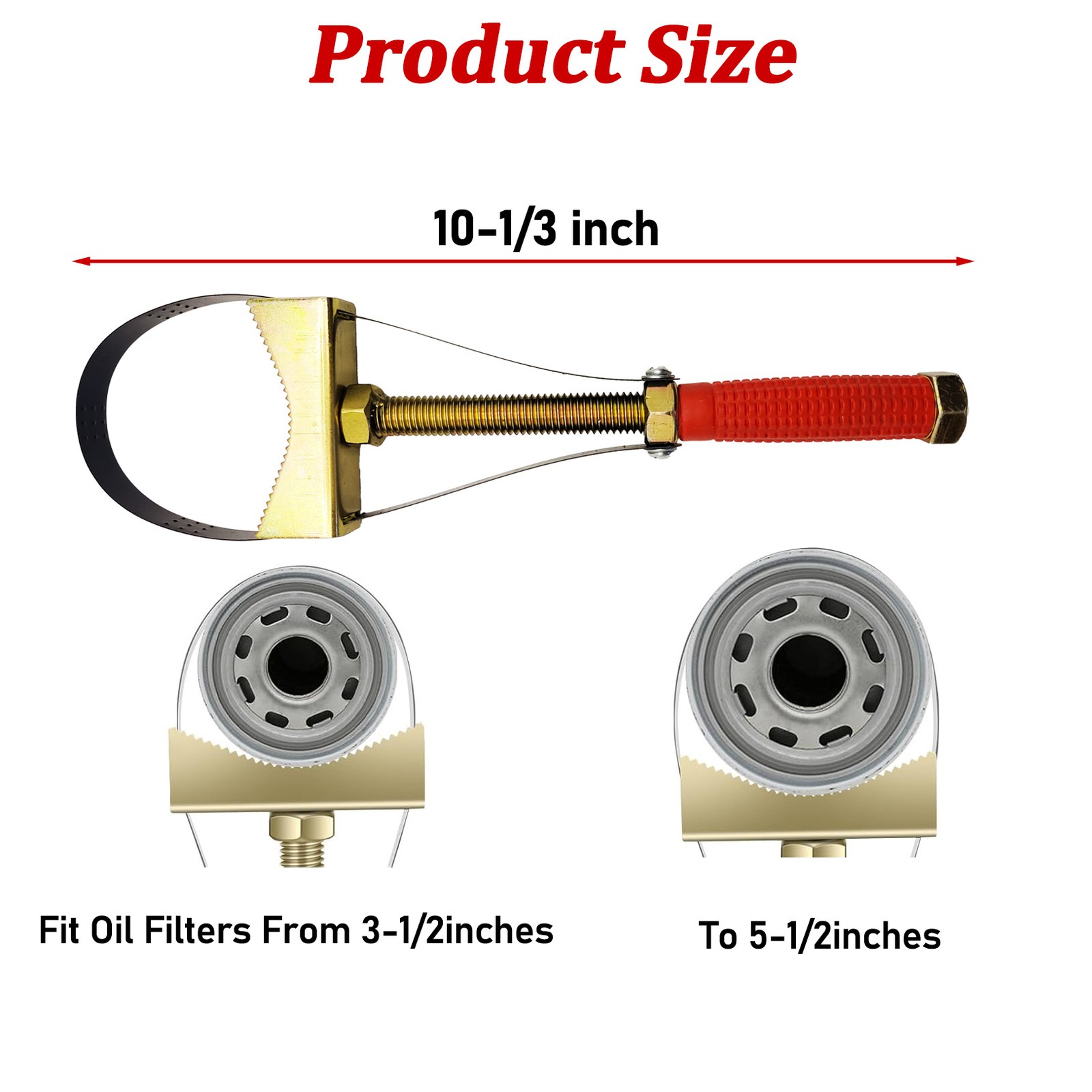 New Oil Filter Wrench Oil Filter Removal Excavators Strap 9-15 cm Diameter US