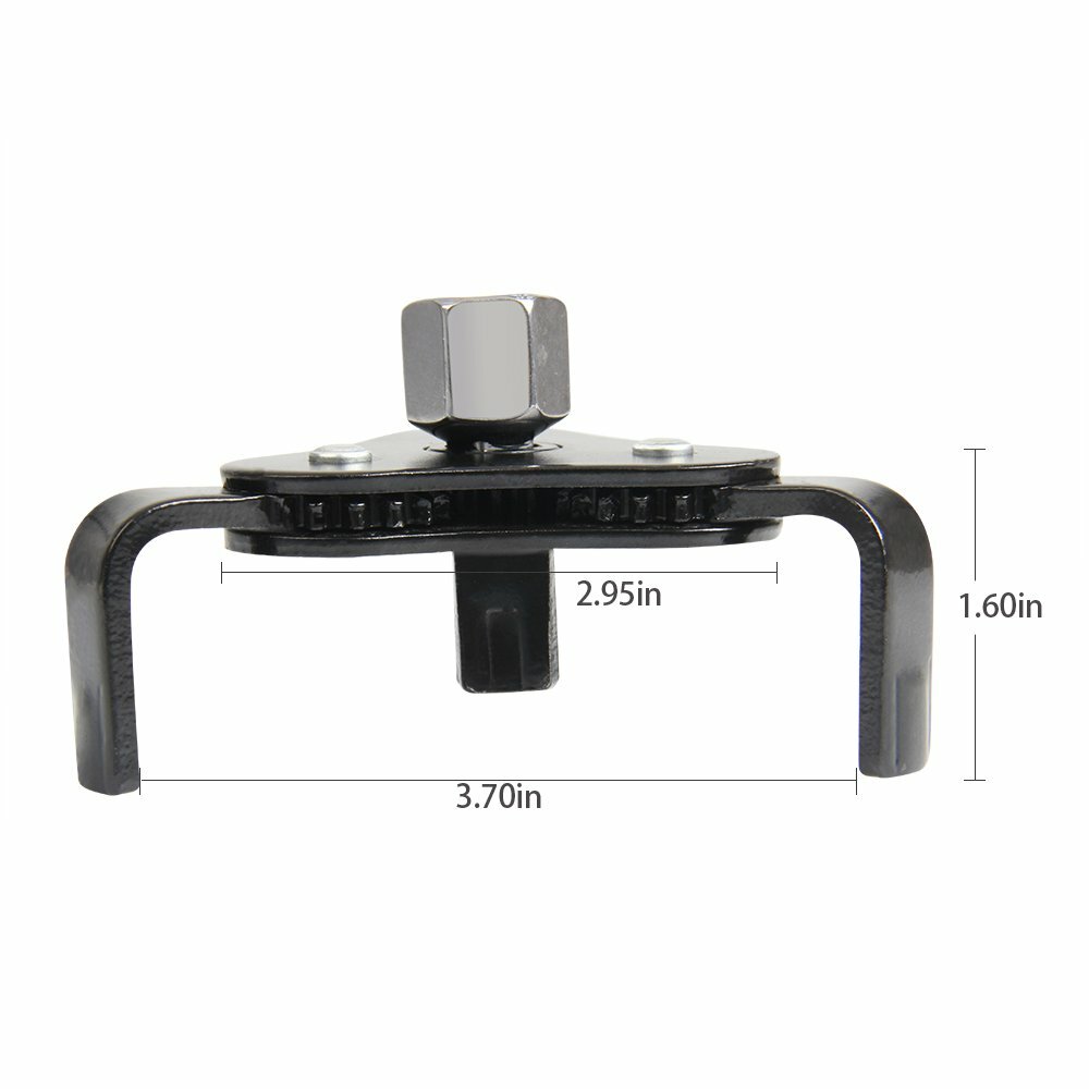 Universal Fully Adjustable Two Way Oil Filter Wrench Removal Tool for 2-3/8”-5”
