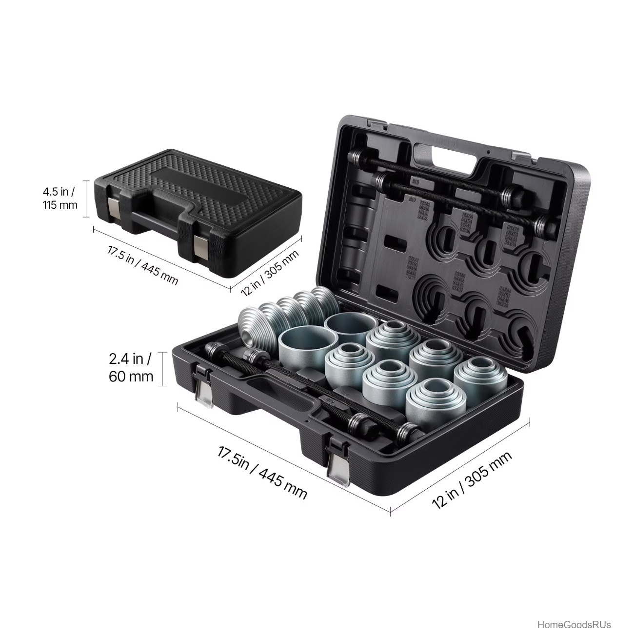 36 Piece Pull and Press Sleeve Kit Bush Removal Installation Tool Set Carrying