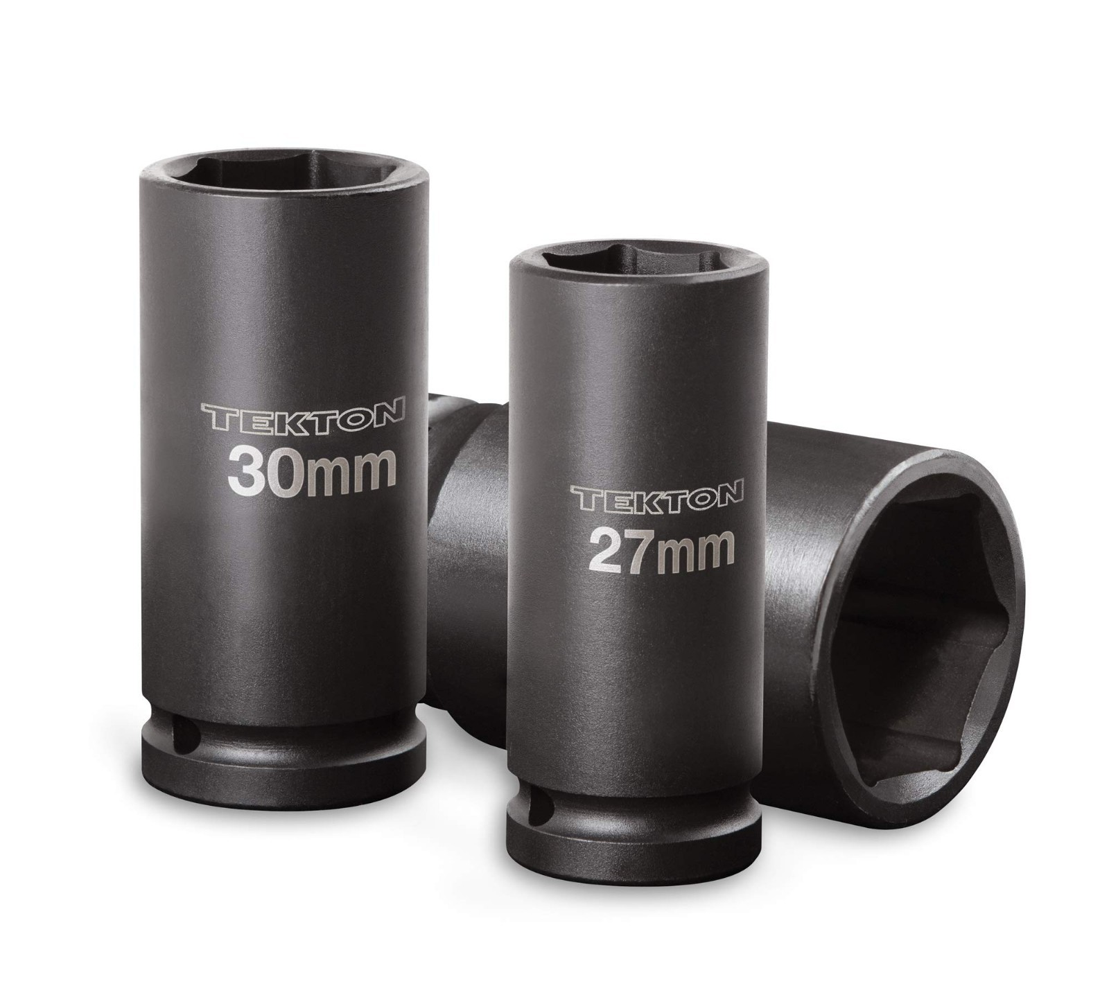 8-Piece 3/4 Inch Drive Deep 6-Point Impact Socket Set with Case, 27-38 mm