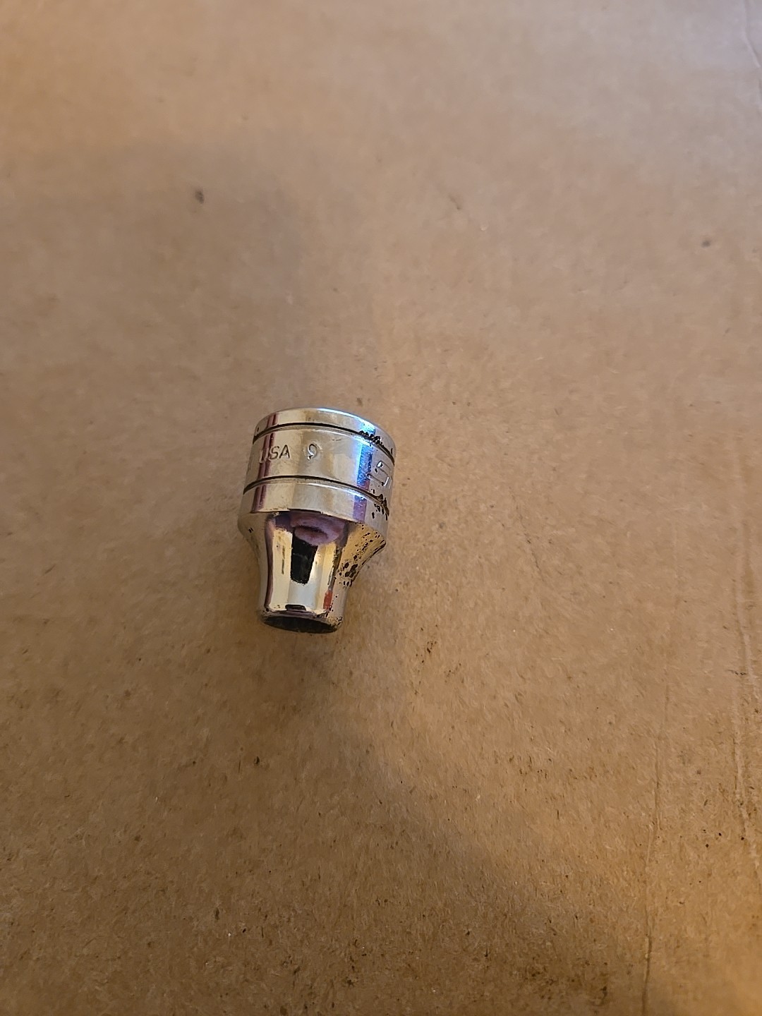Snap On 3/8″ Drive 1/4″ 12PT SAE Shallow Chrome Socket USA F081