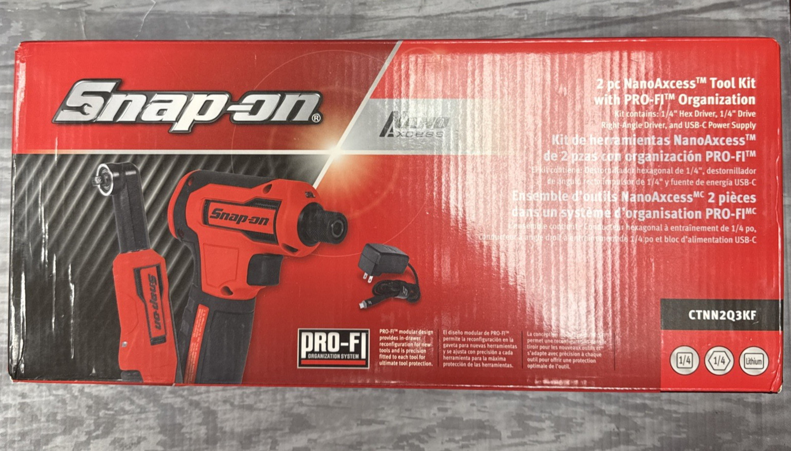 Snap-on Tools 1/4” Drive & Hex 2pc NanoAxcess Tool Kit In Foam CTNN2Q3KF