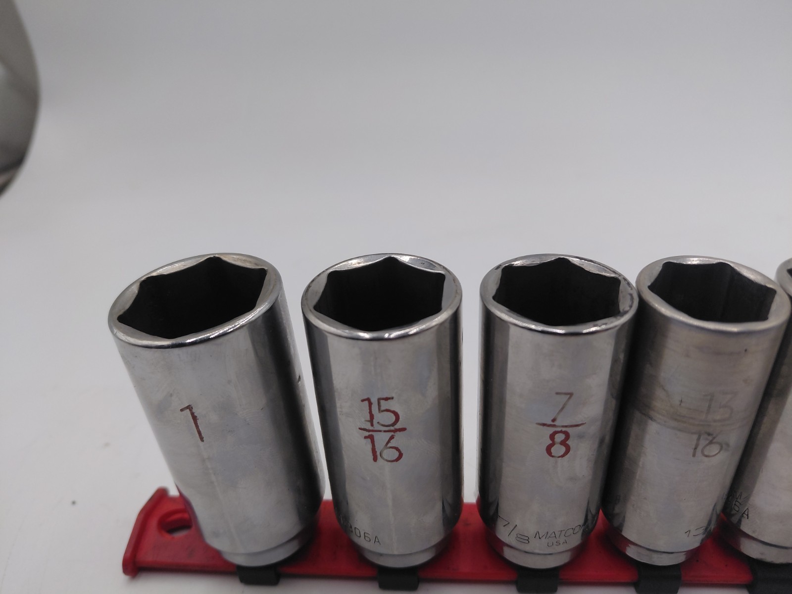 MATCO 13 Piece 3/8″ Drive SAE 6 Point Deep Chrome Socket Set Tools Garage