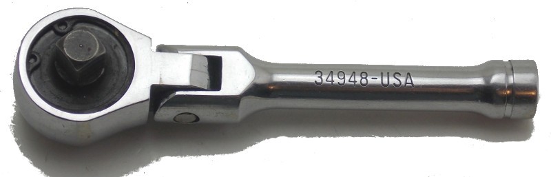 Blackhawk Stubby 3/8″ Drive Flex Head Socket Ratchet Model 34948 Made USA Used