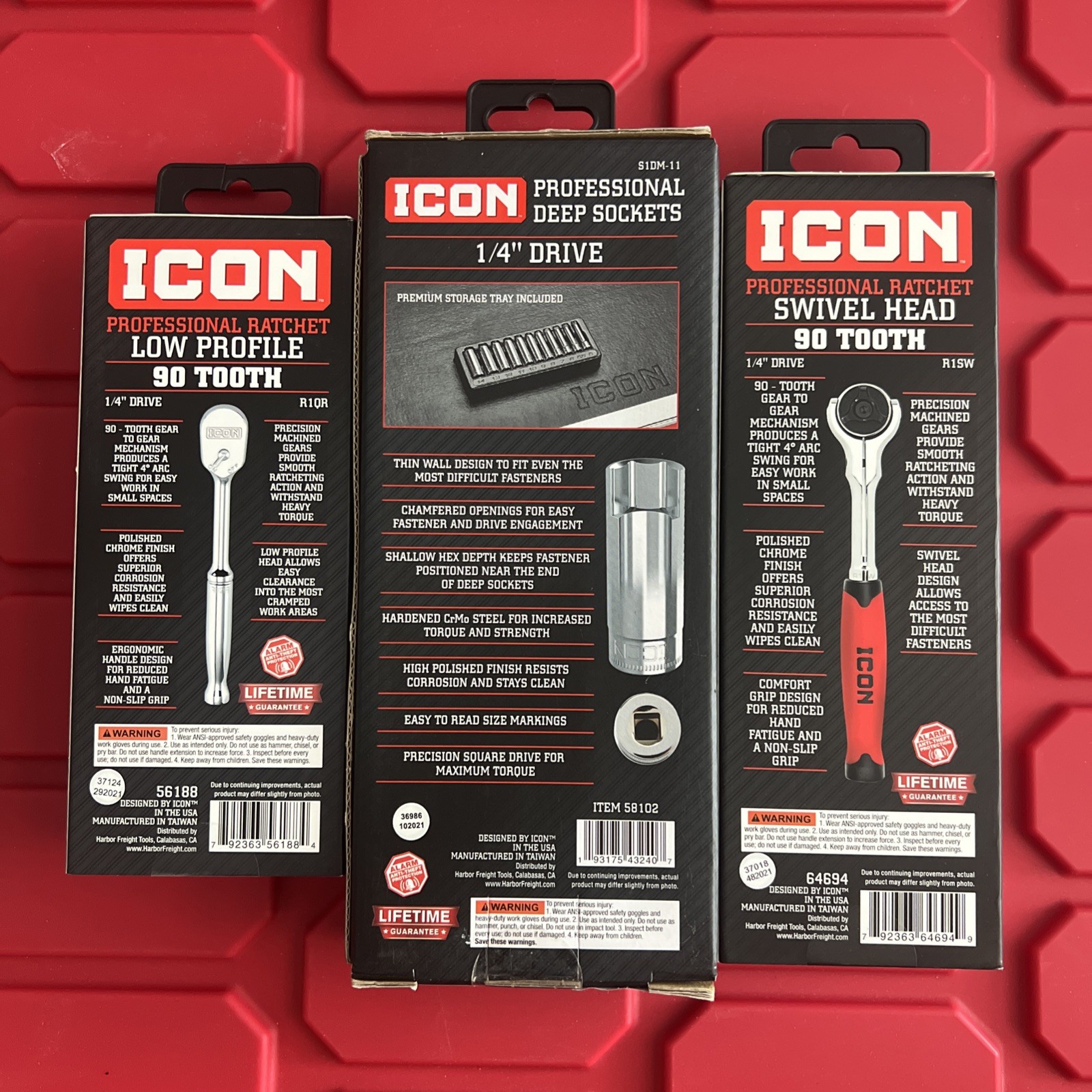 ICON PROFESSIONAL RATCHETS AND SOCKETS METRIC 1/4 NEW⭐️