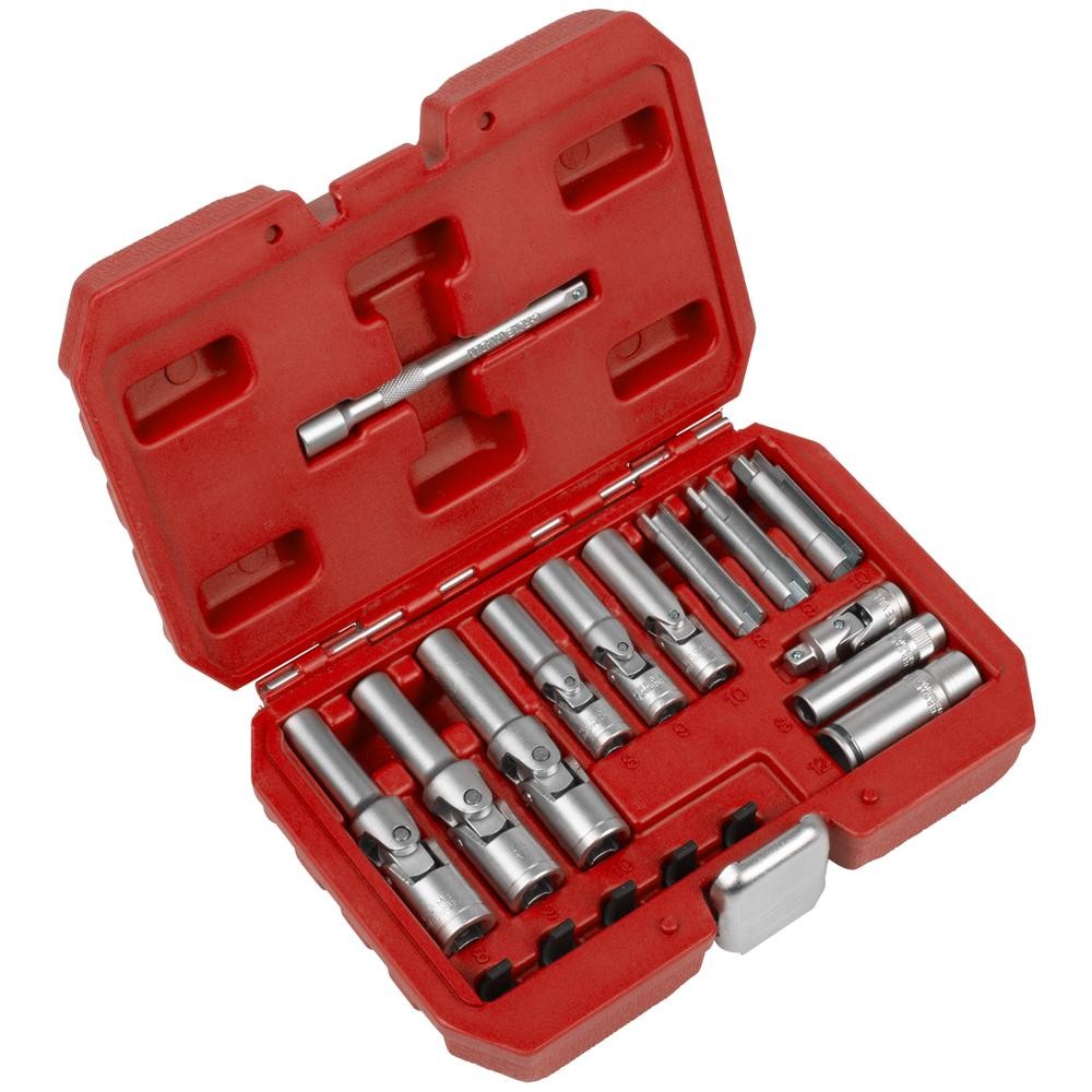 Sealey 18 Piece 1/4″ and 3/8″ Drive Glow Plug Socket Set