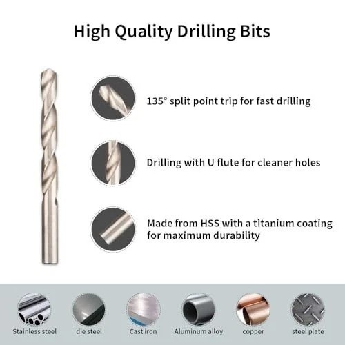 Thread Repair Kit 338 Piece SAE Metric HSS Drill Helicoil M5 M6 M8 M10 M12