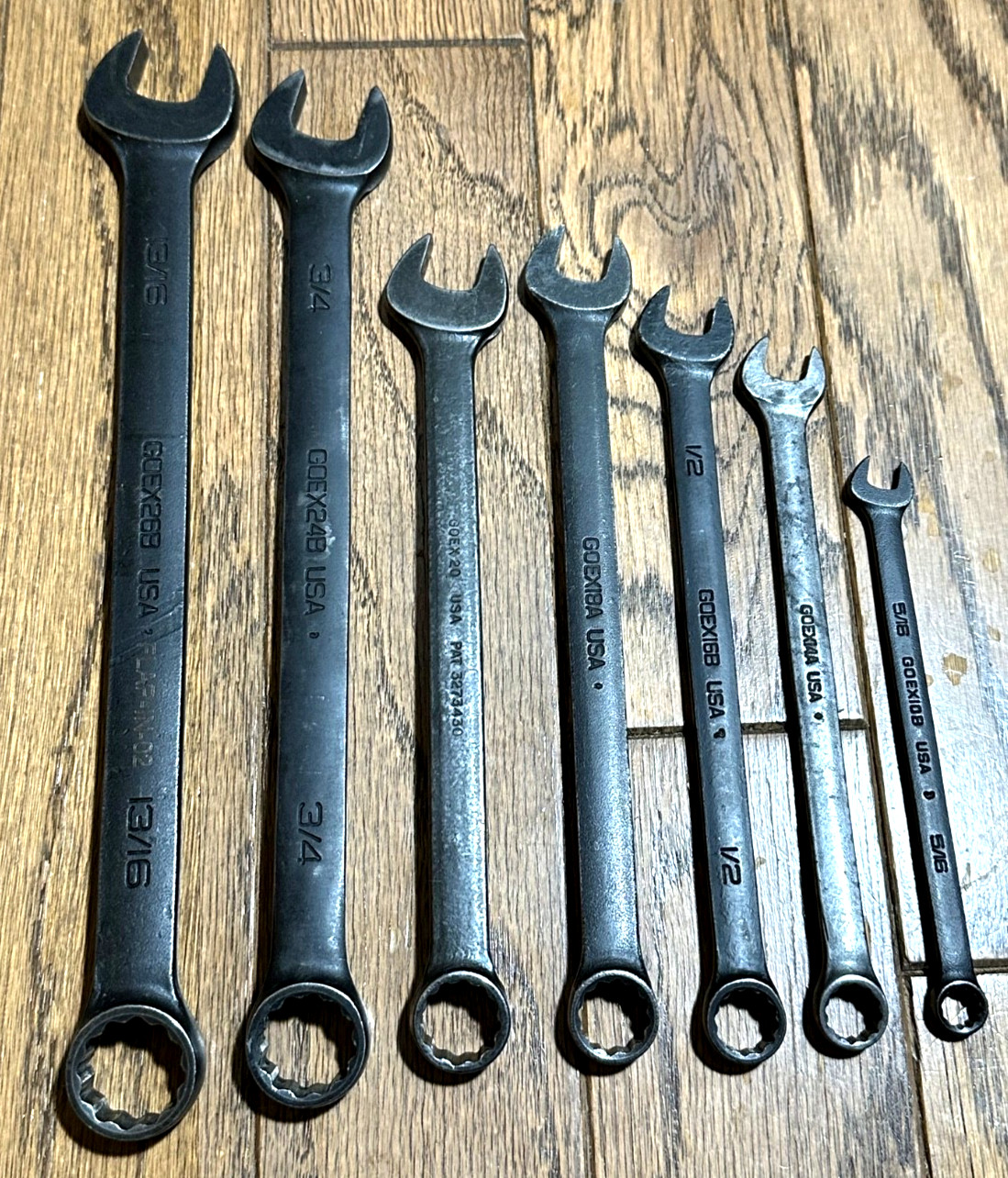 🇺🇸 Snap On Tools 5/16” – 13/16″ SAE Combination WRENCH Set 12-PT Lot Offset