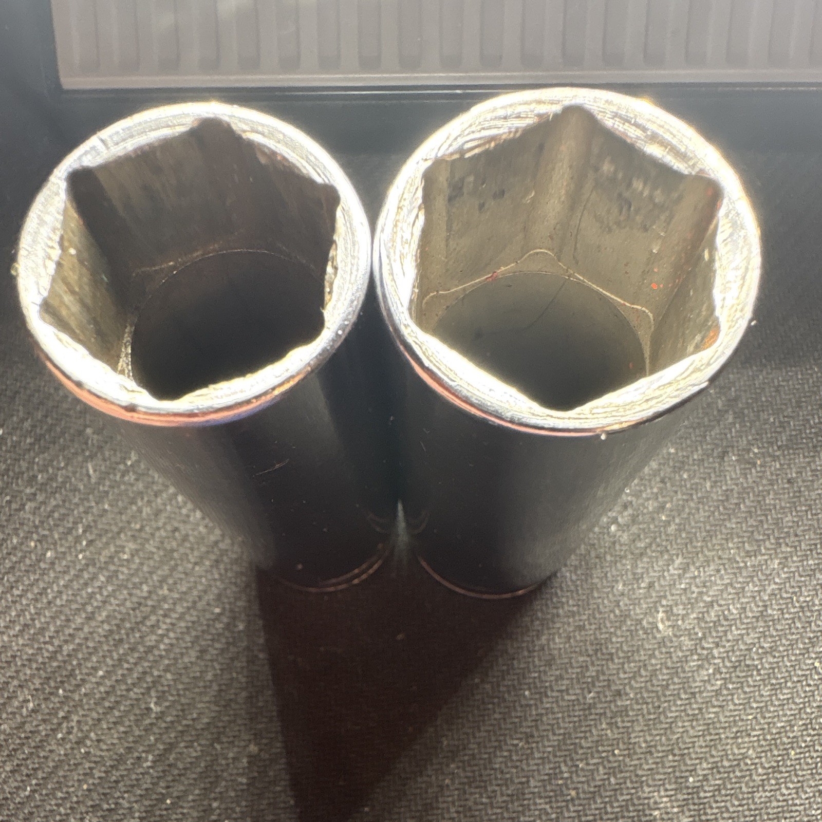 Vintage Snap-on USA SFS Deep Socket Lot 3/8″ Drive 13/16 & 7/8, 2 Pc, 6 Point
