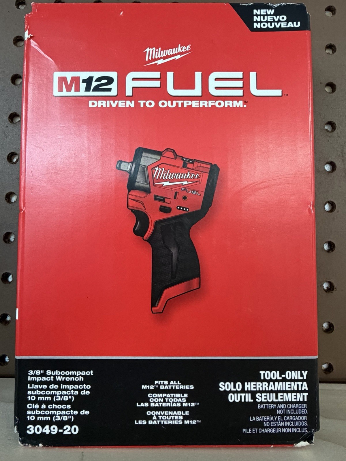 Milwaukee 3049-20 M12 3/8 in. Sub Compact Impact Wrench (TOOL ONLY) – SEALED
