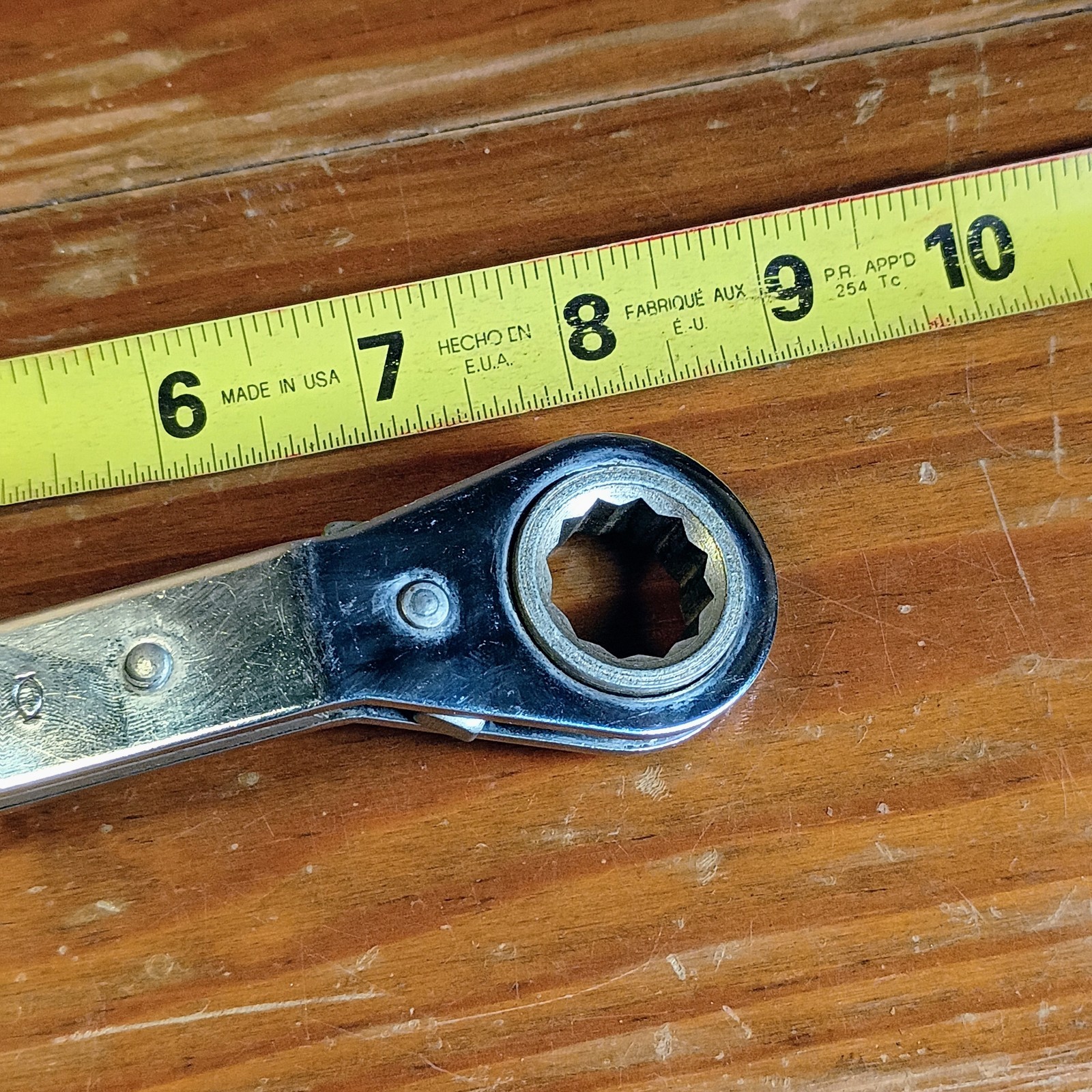 1990s Armstrong Made In USA 12 Point Offset Ratcheting Box End Wrench 15mmx17mm