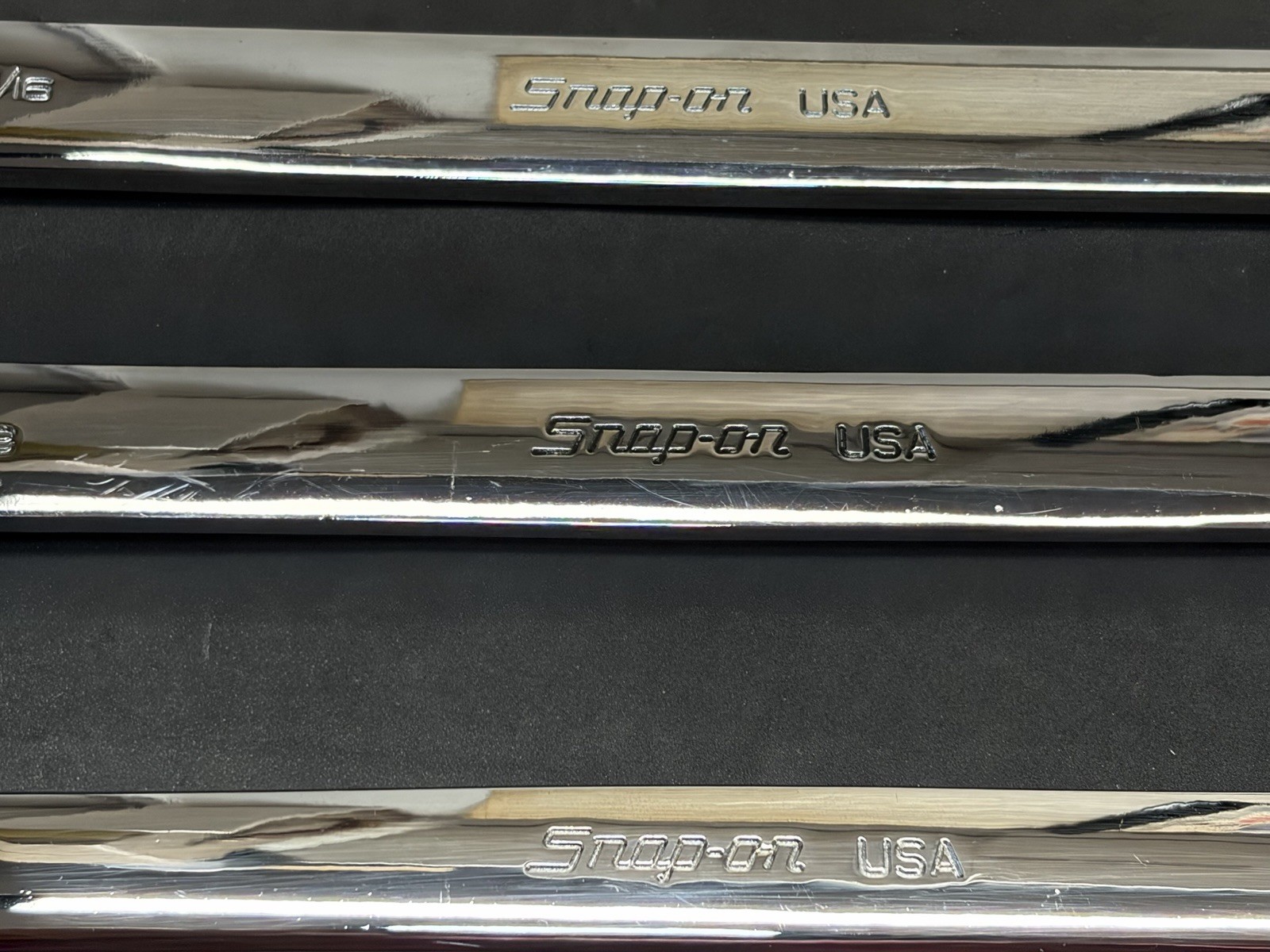 NICE! Snap-On Large 5pc Flank Drive Plus SAE Combination Wrenches Wrench Set