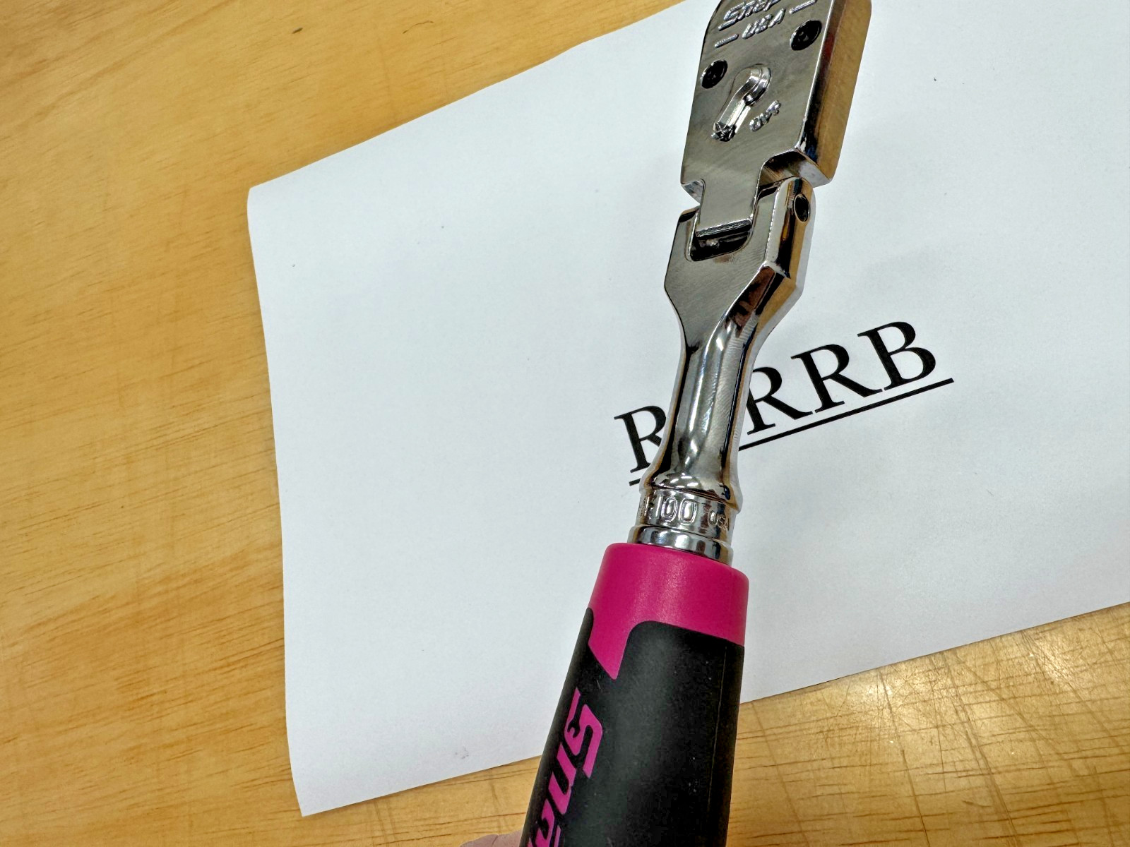 Snap-on Tools USA NEWEST 3/8″ Drv 100 Tooth PINK Soft Grip Flex Ratchet FHF100P