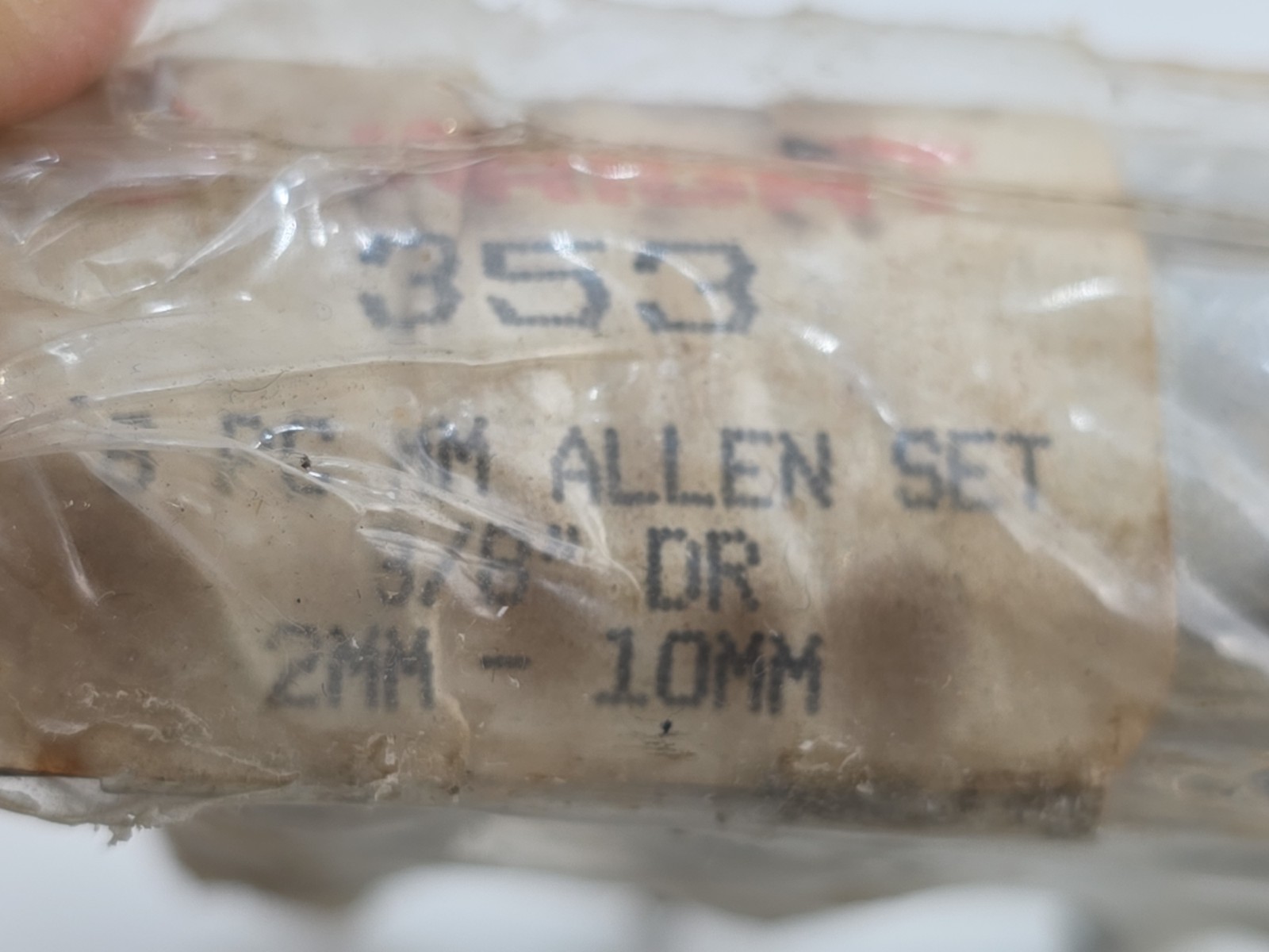 Wright 353 Metric Hex Allen Bit Socket Set 2-10mm NOS USA Factory Sealed 8 Pc