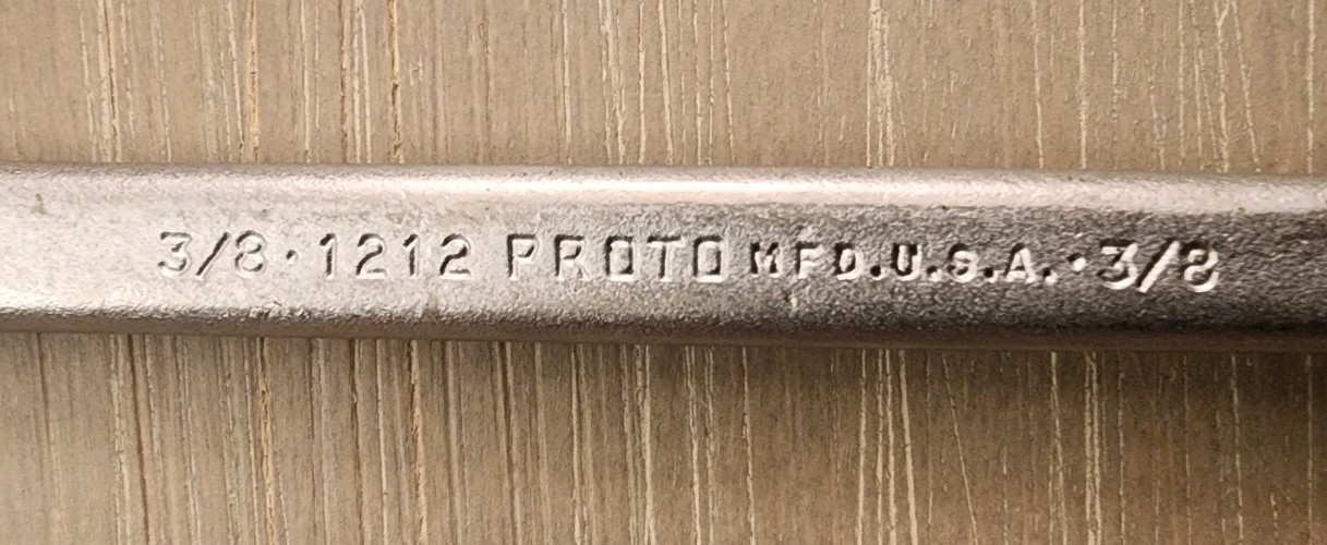 Proto USA 3/8″ Combination Wrench 1212 (Owner Engraved)