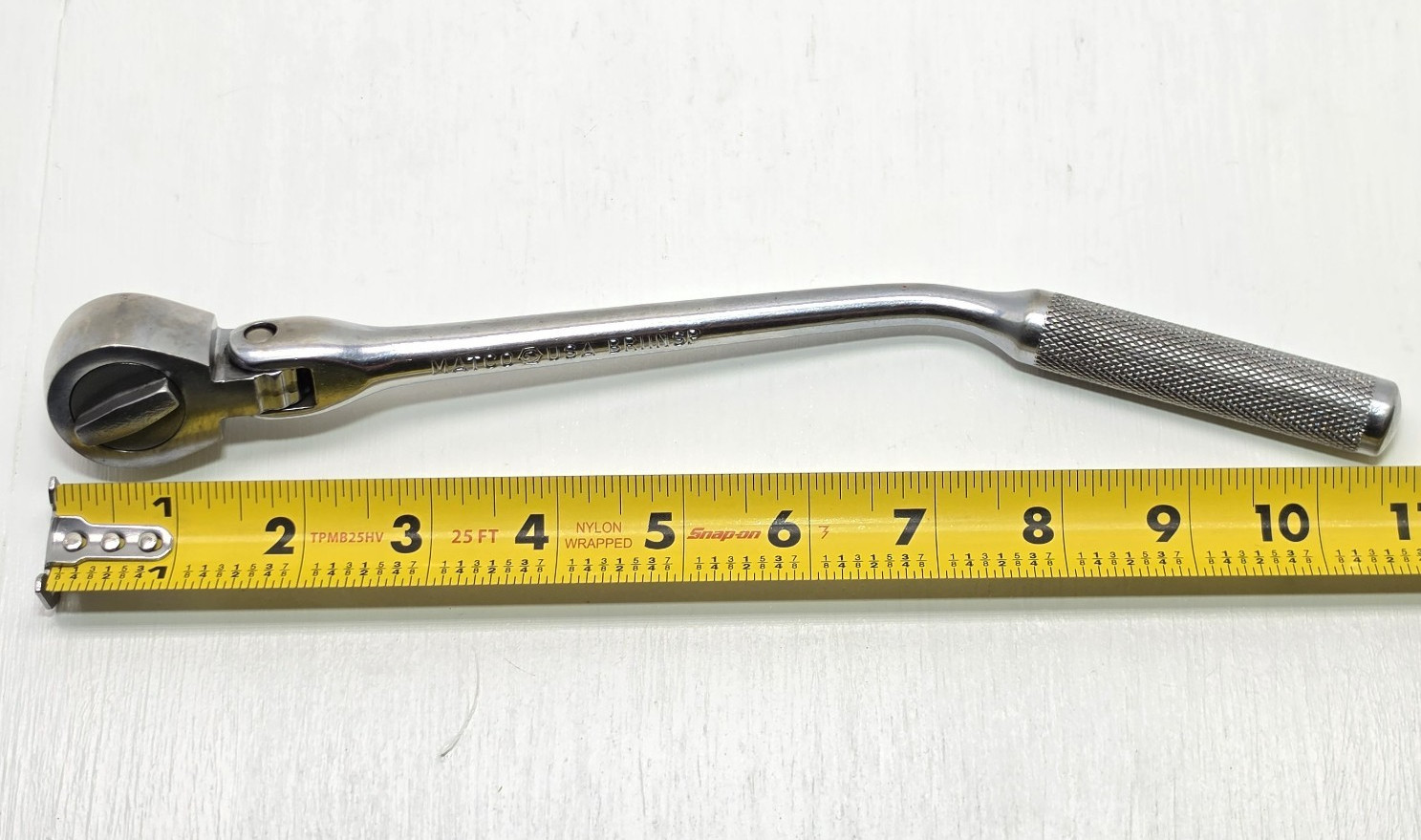 MATCO BR11NSP 3/8″ Drive Bent Handle Flex Head Ratchet Made in USA