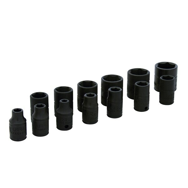 URREA 69206 – 13 Piece 1/4″ Drive 6-Point Short Impact Metric Socket Set