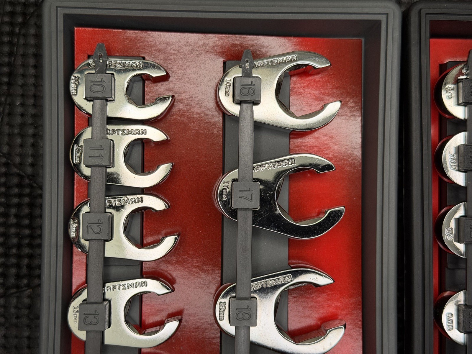 NOS Craftsman 20PC ⅜» Drive Metric/SAE Flare Nut Crowfoot Wrench Set – 42048