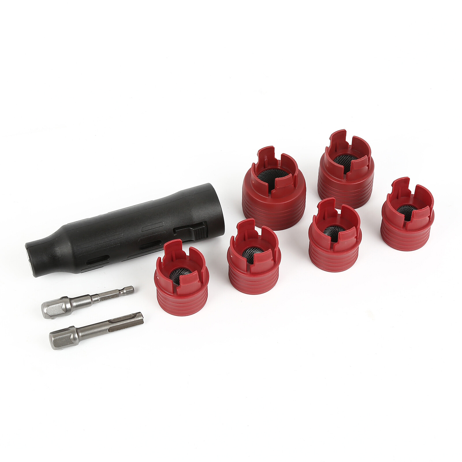 1/4″ Hex-1/2″ Square Dr Wheel Stud Cleaner Tool Set for Removing Rust and Debris