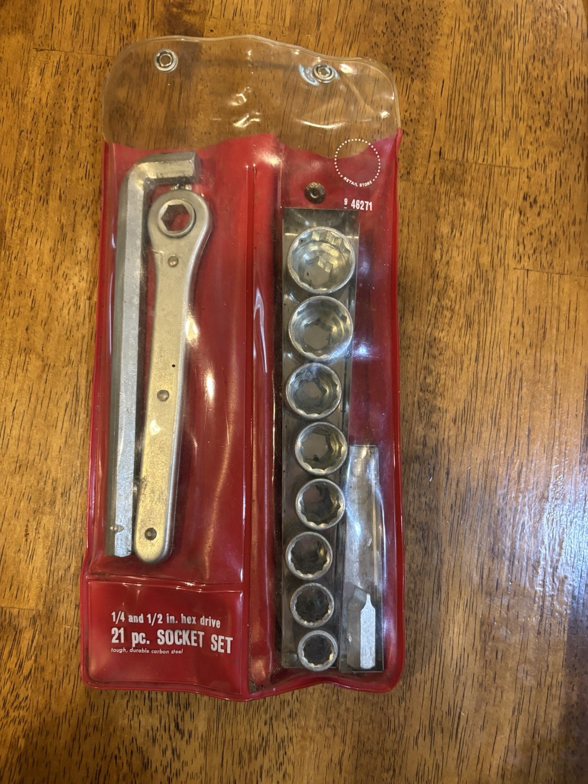 21 Piece 1/2″ 1/4 Inch Hex Drive Bit Socket Set W Rachet Wrench