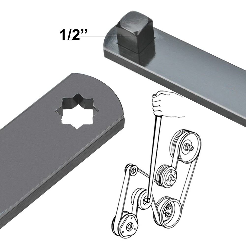 8 pcs Serpentine Belt Tool Set 3/8″ 1/2″ Pulley Wrench Installation Removal Tool