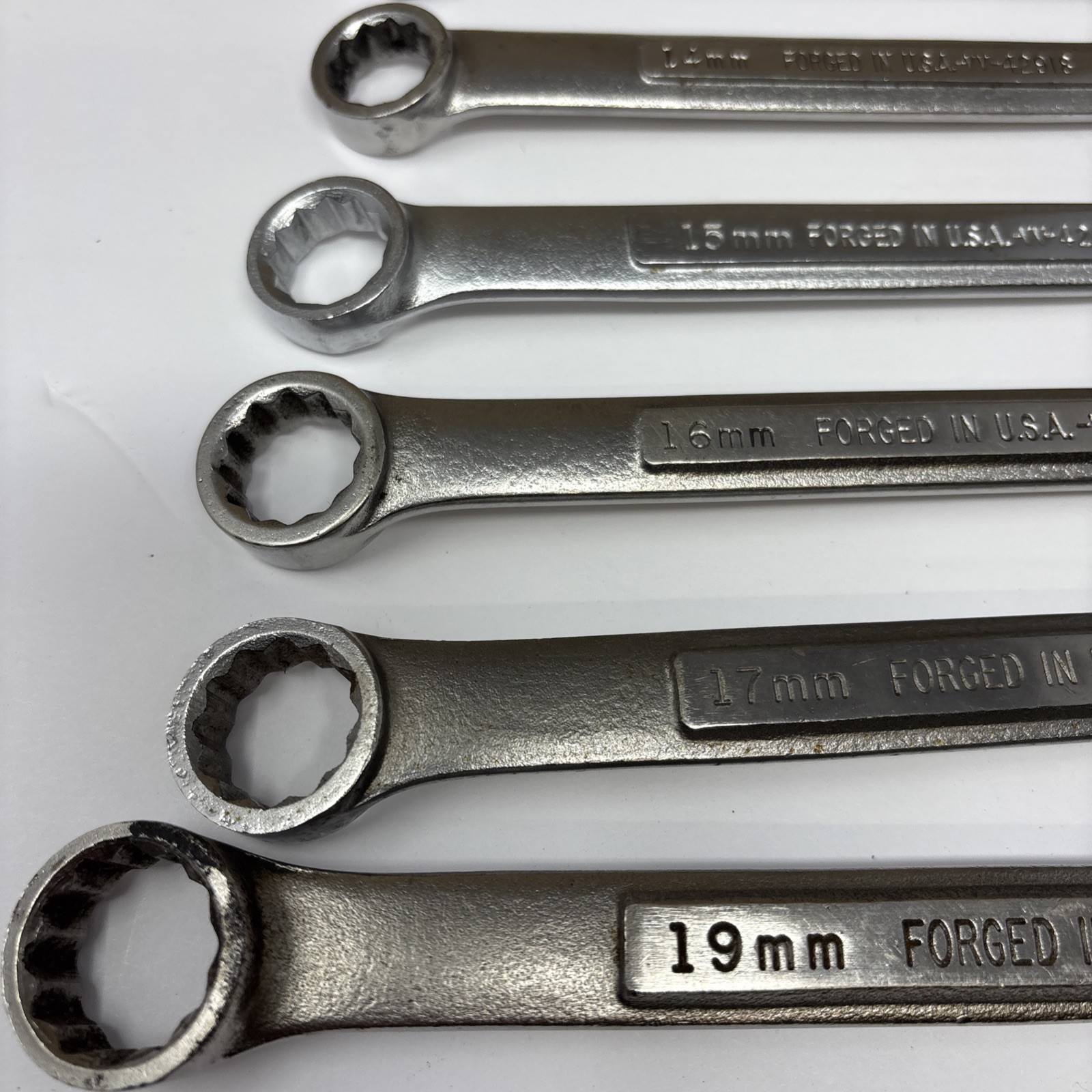Craftsman Metric 12 pc Combination Wrench Set 7mm–19mm 12PT V^/VV USA No 18mm
