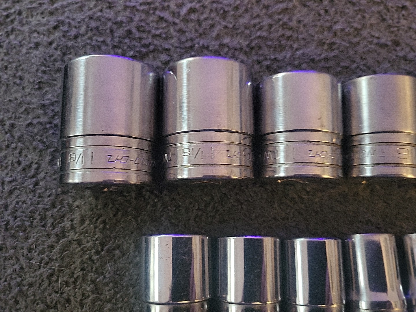 Snap On 13Pc SAE 1/2 Drive Shallow Socket Set 3/8″- 1 1/8″ 6Pt TW121 To TW361