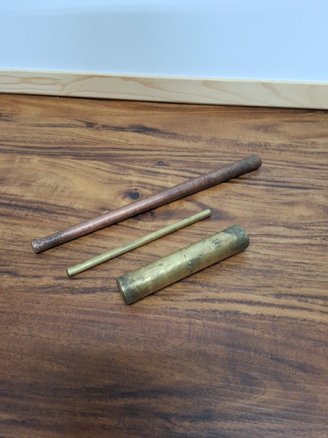Vintage Solid Brass Drift Punch Set Of 3 10 1/2 Tapered 6″X1/4″ 5″X1″Heavy USA