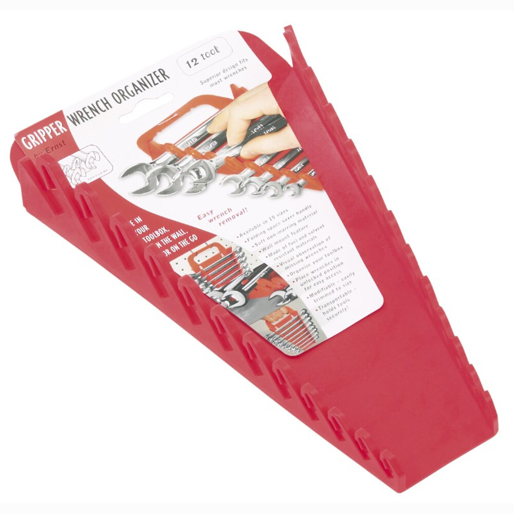 Spanner Organiser/Wrench Gripper Red Fits 12 Standard Spanners Ernst E5015