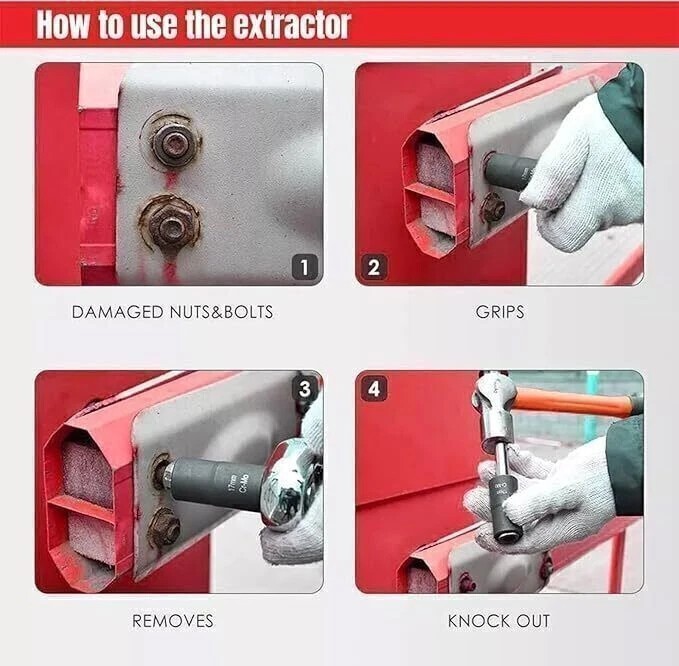 5pcs Twist Socket Kits 1/2» Drive Wheel Lock Nut Removal Tool Set 17 19 21 22mm