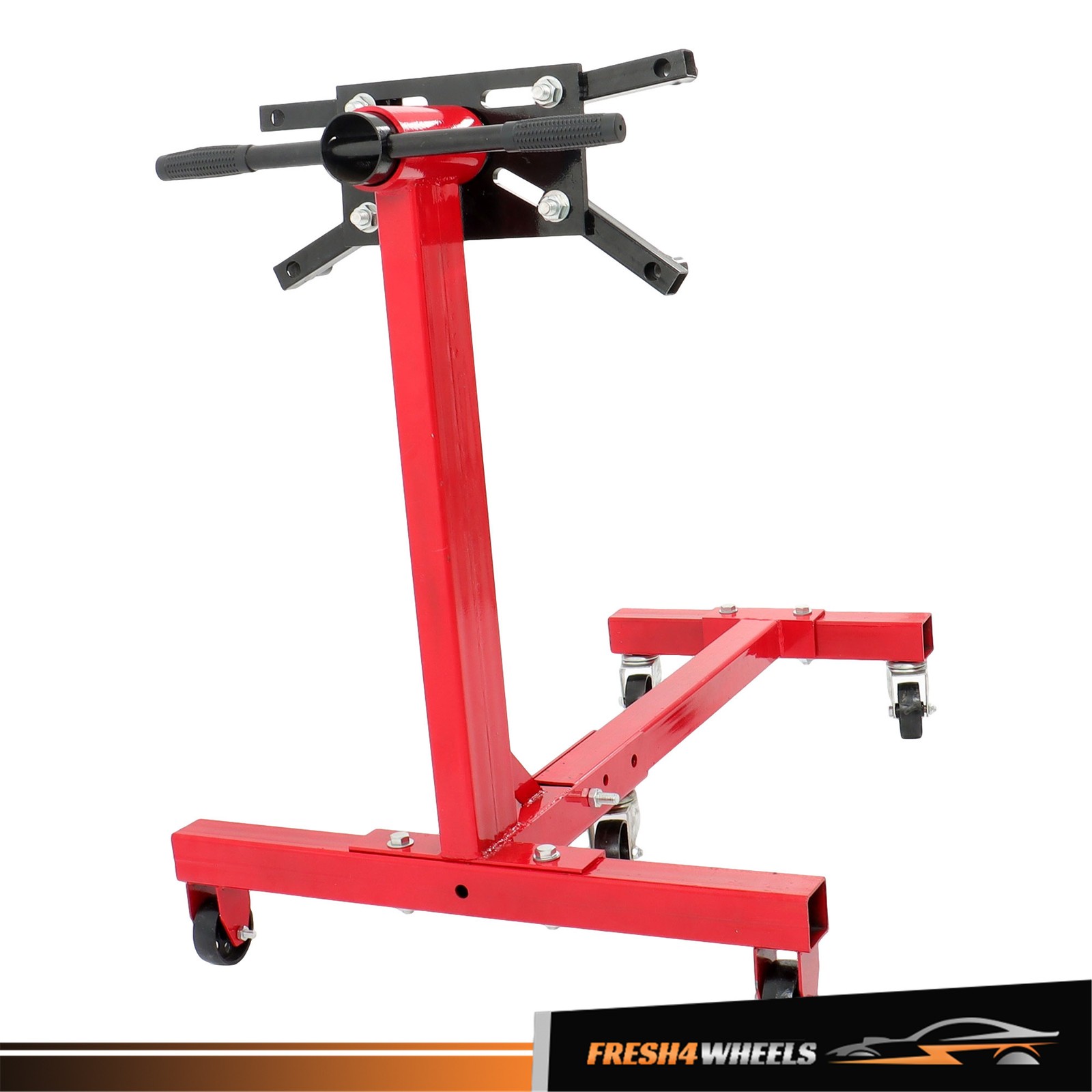 Rotating Engine Stand 1500lbs Folding Motor Hoist Dolly w/360° Adjustable Head