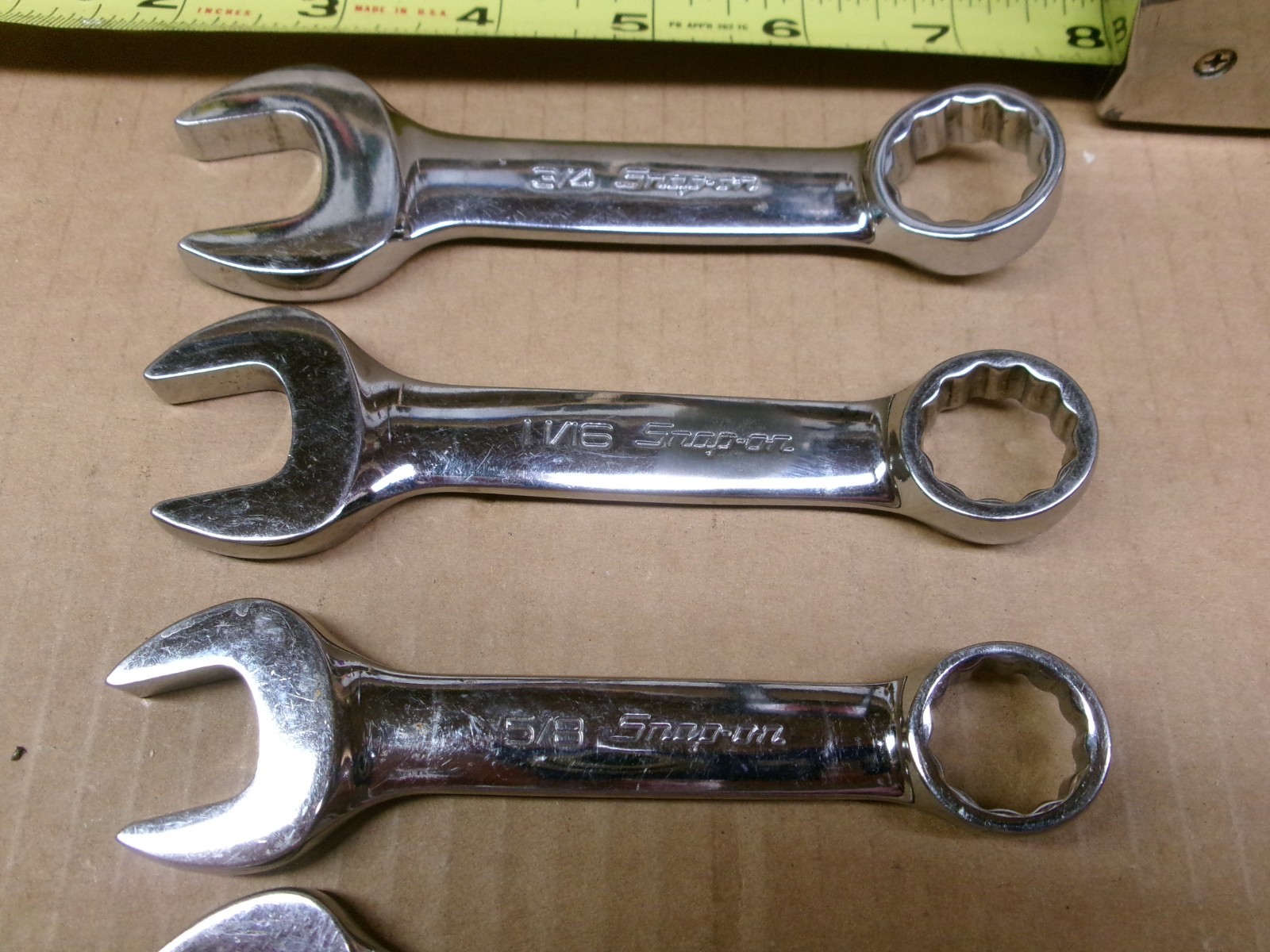 Snap On USA 6-Piece Stubby 12-Point Wrench Set 7/16″ – 3/4″