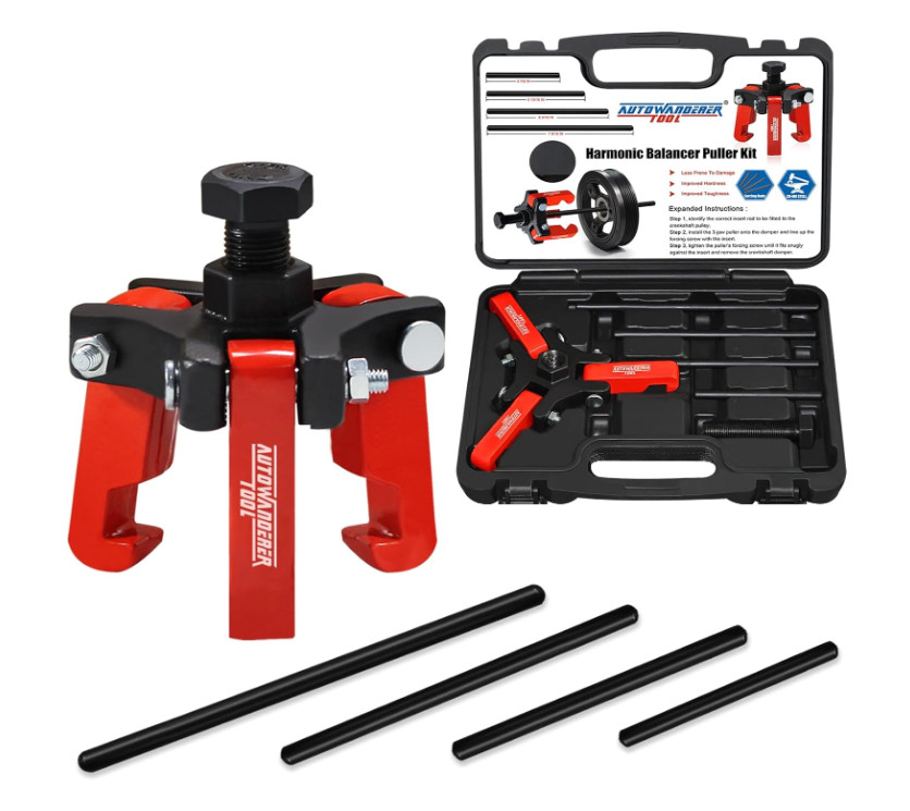 Harmonic Balancer Puller Crank Pulley Removal Kit Engine Motor Rod Auto LS GM US