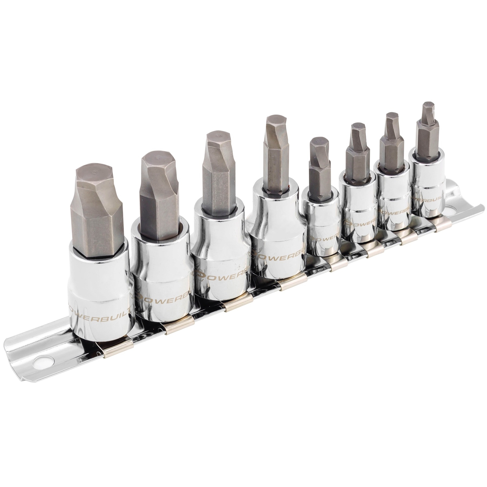 Powerbuilt 8 Piece Zeon Metric Hex Bit Socket Set for Damaged Bolts – 240094