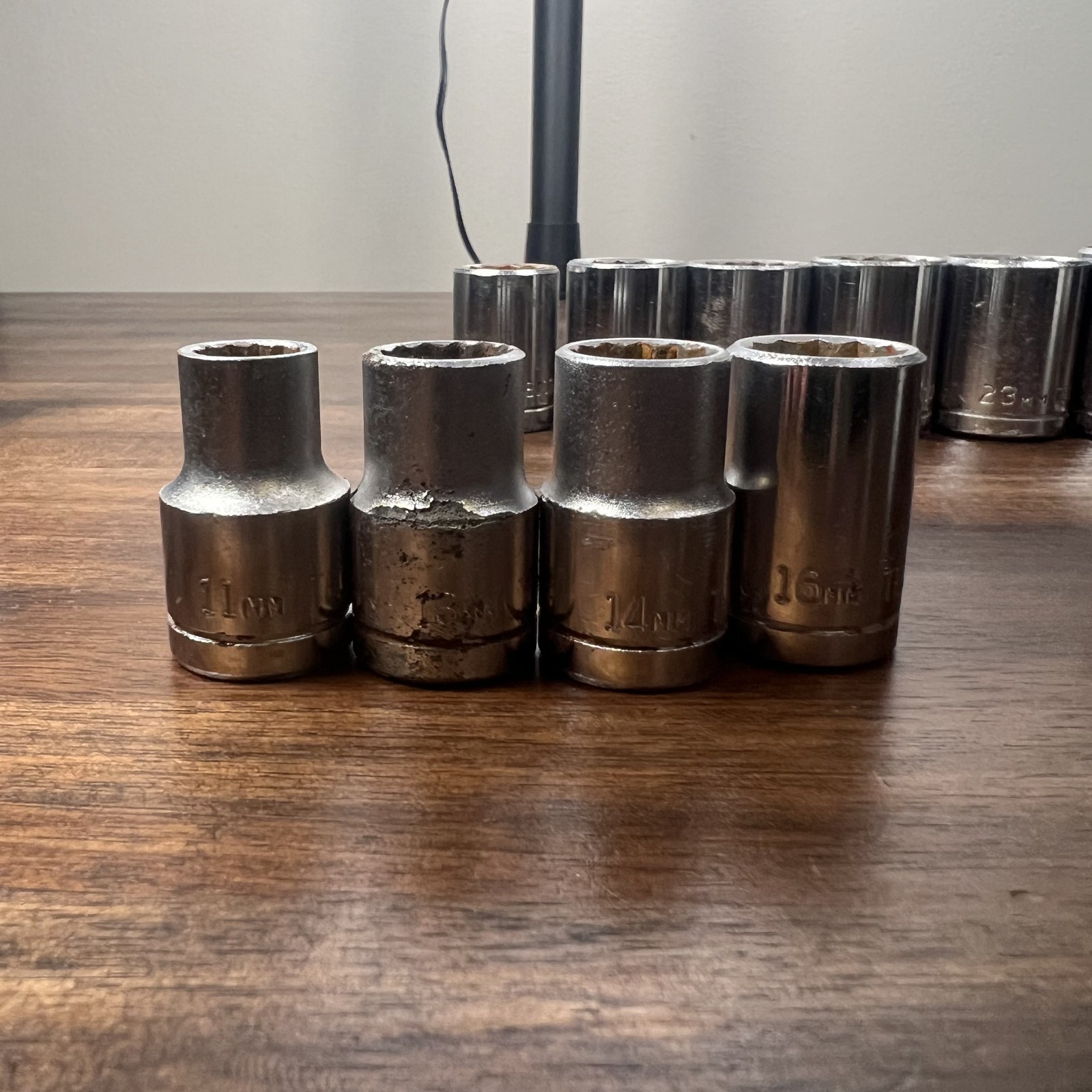 TecoMaster Vanadium 12 Point Socket Set (Missing Pieces) 11mm – 32mm See Picture
