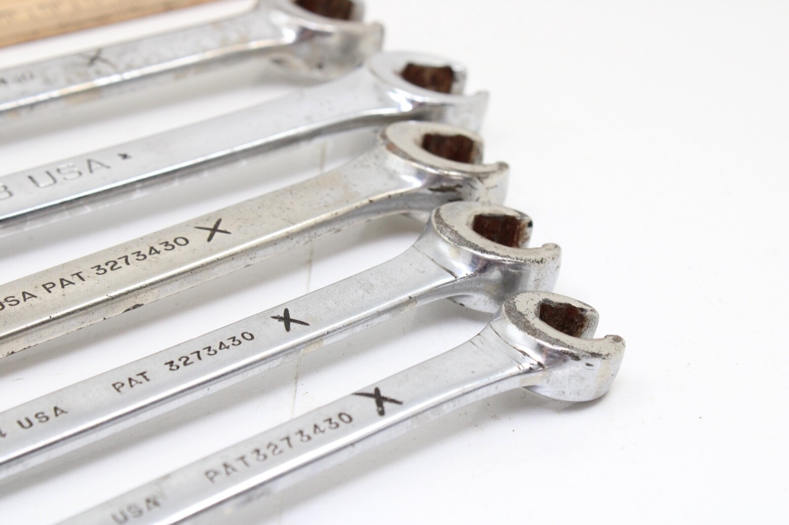Snap On RXS12-RXS20 3/8″-5/8″ SAE 5 Piece Flare/Open End Combination Wrench Set